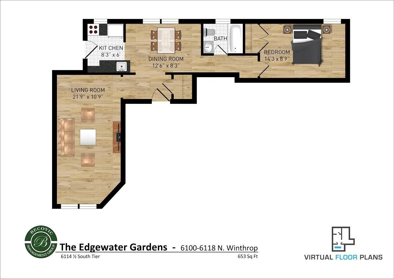 6114 1/2 N Winthrop Ave, ,  60660, USA 60660-unit#1S-Chicago-IL