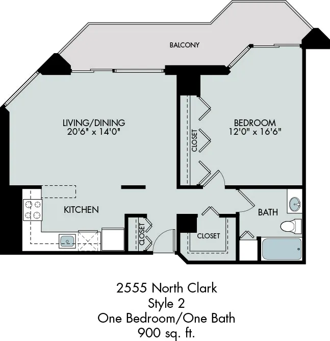 2555 N Clark St, ,  60614, USA 60614-unit#402-Chicago-IL