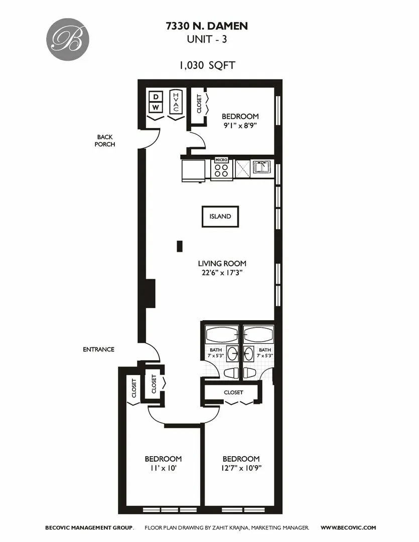 7330 N Damen Ave, ,  60645, USA 60645-unit#3-Chicago-IL