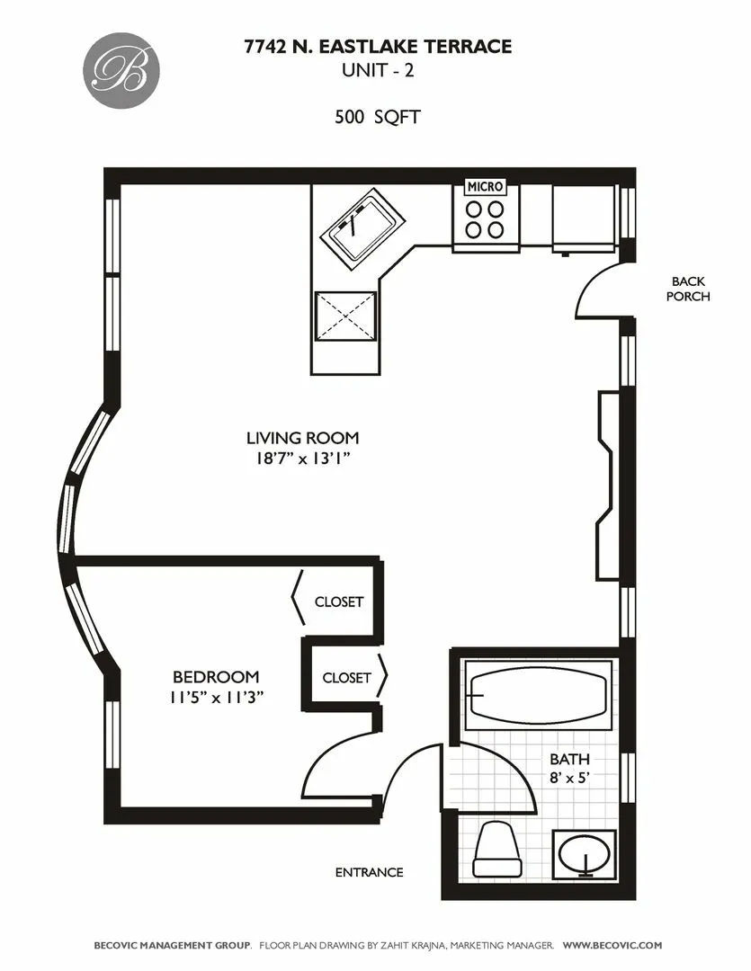 7742 N Eastlake Terrace, ,  60626, USA 60626-unit#2W-Chicago-IL