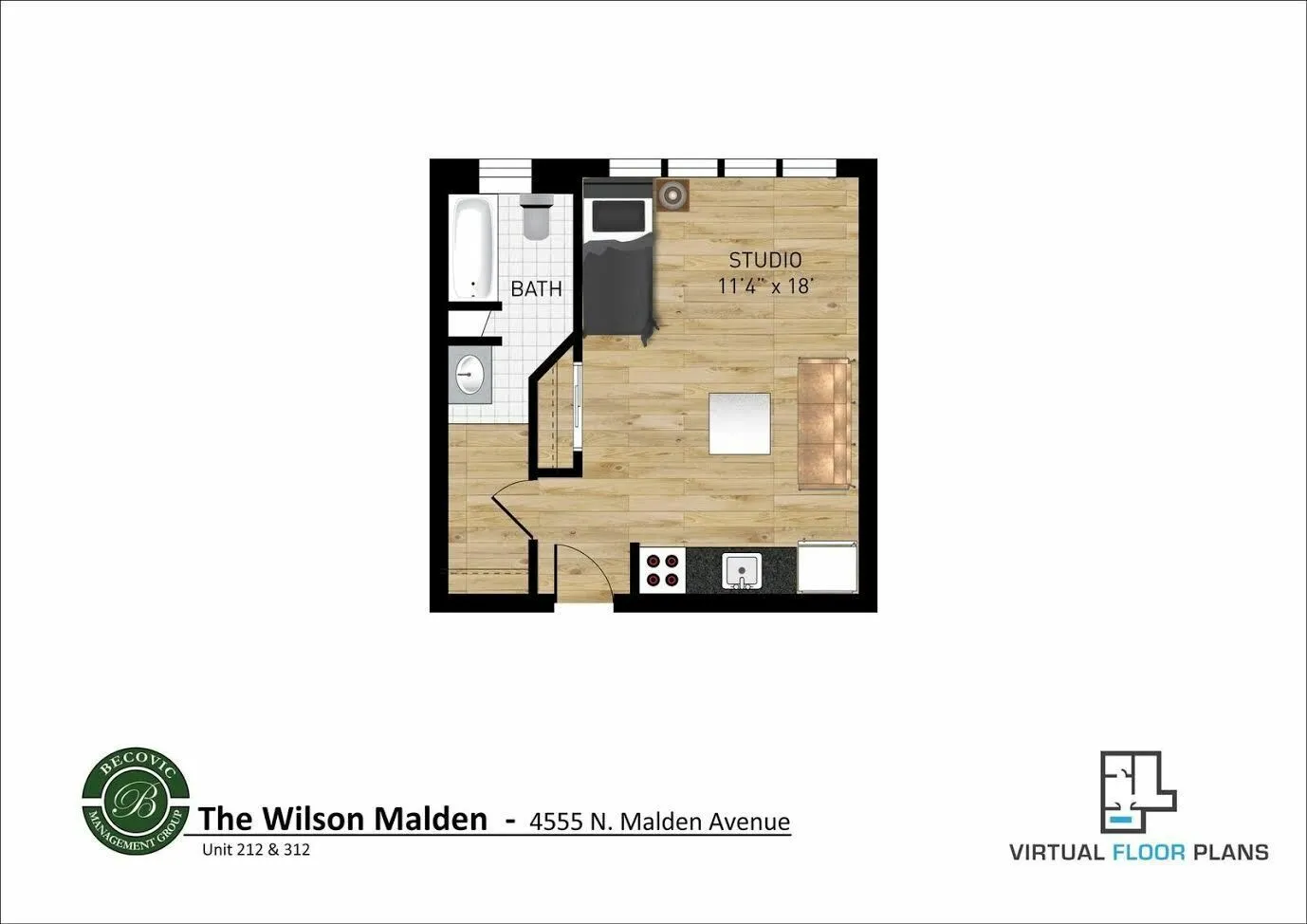 4555 Malden St, ,  60640, USA 60640-unit#212-Chicago-IL