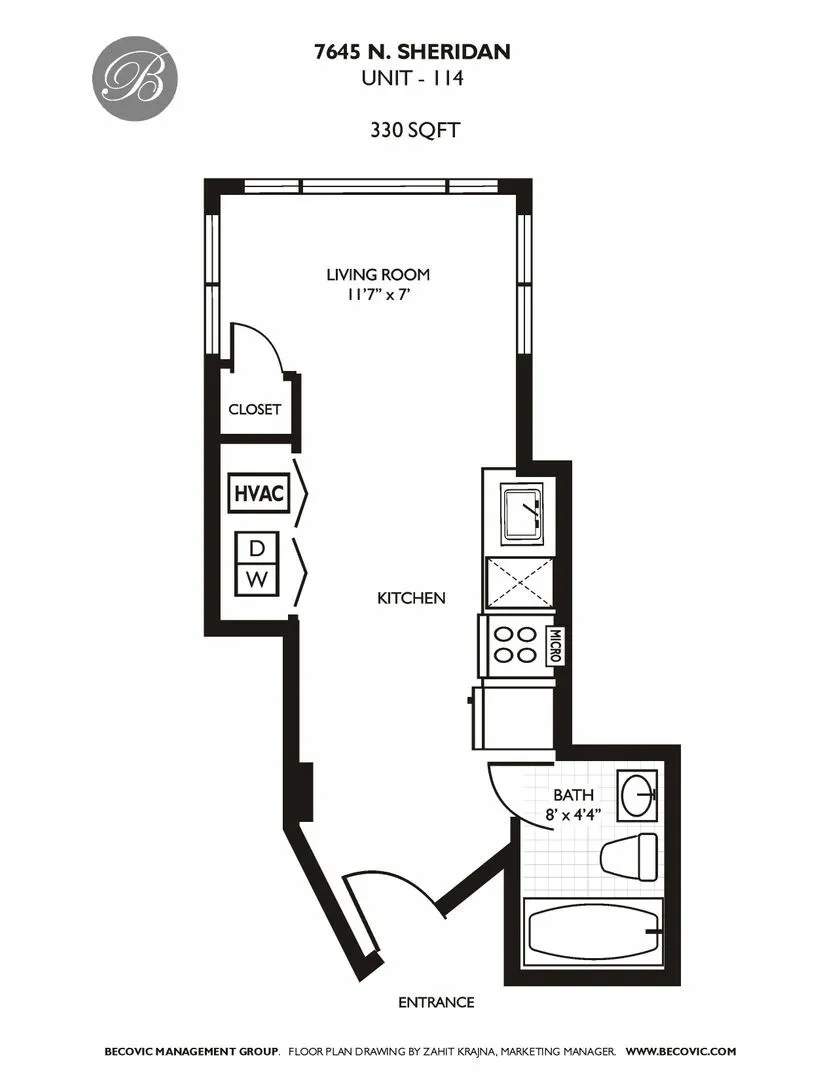 7645 N Sheridan Rd, ,  60626, USA 60626-unit#114-Chicago-IL