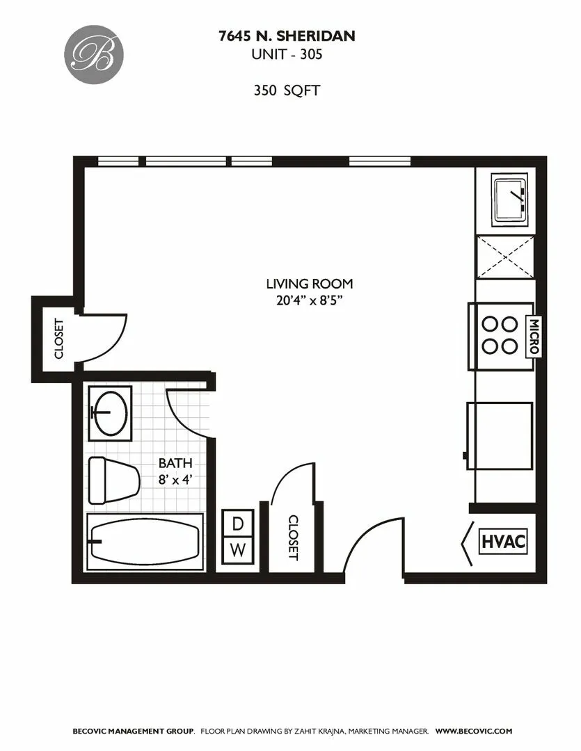 7645 N Sheridan Rd, ,  60626, USA 60626-unit#305-Chicago-IL