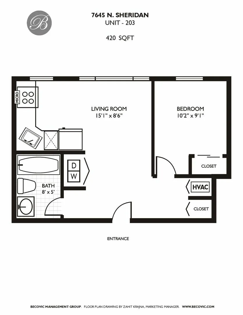 7645 N Sheridan Rd, ,  60626, USA 60626-unit#203-Chicago-IL