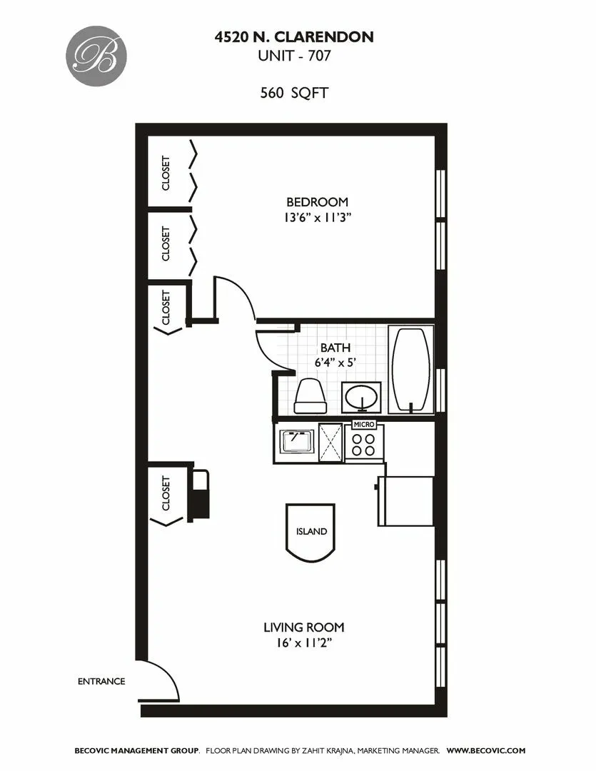 4520 N Clarendon Ave, ,  60640, USA 60640-unit#707-Chicago-IL