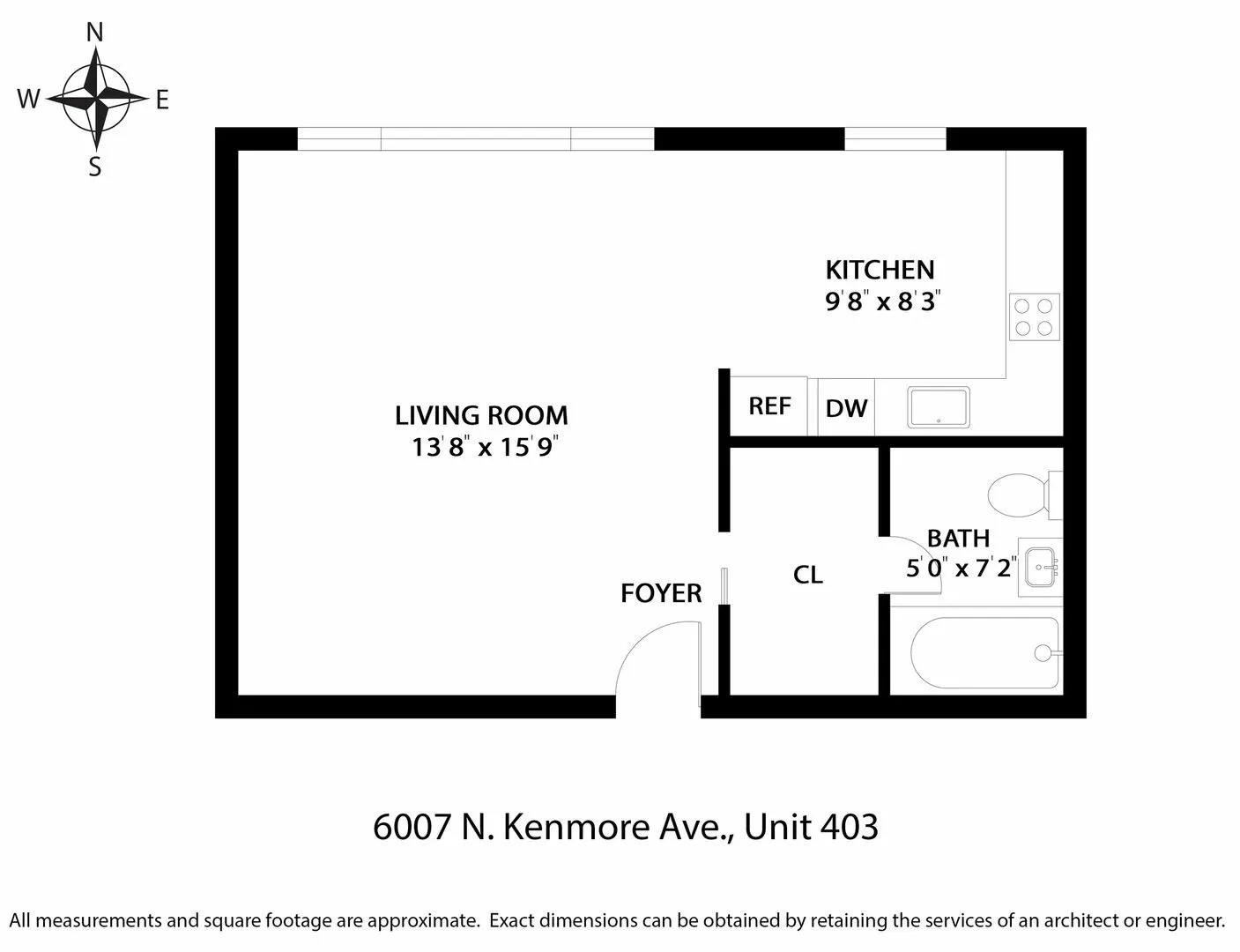 6007 N Kenmore Ave, ,  60660, USA 60660-unit#403-Chicago-IL