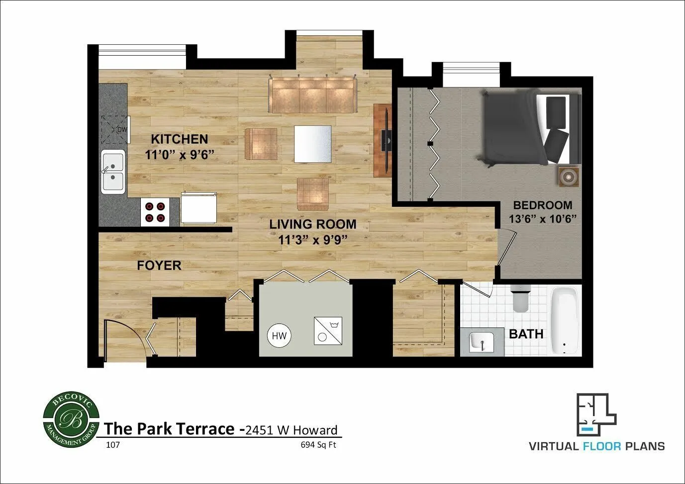 2451 W Howard St, ,  60645, USA 60645-unit#107-Chicago-IL