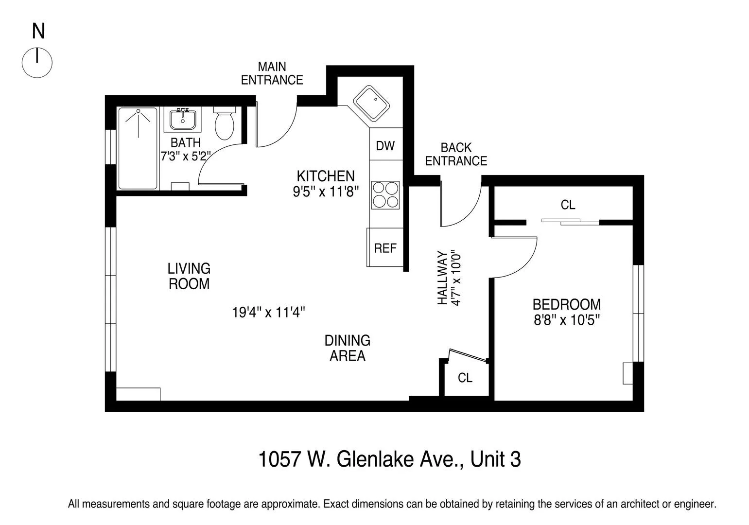 1057 W Glenlake Ave, ,  60660, USA 60660-unit#2-Chicago-IL