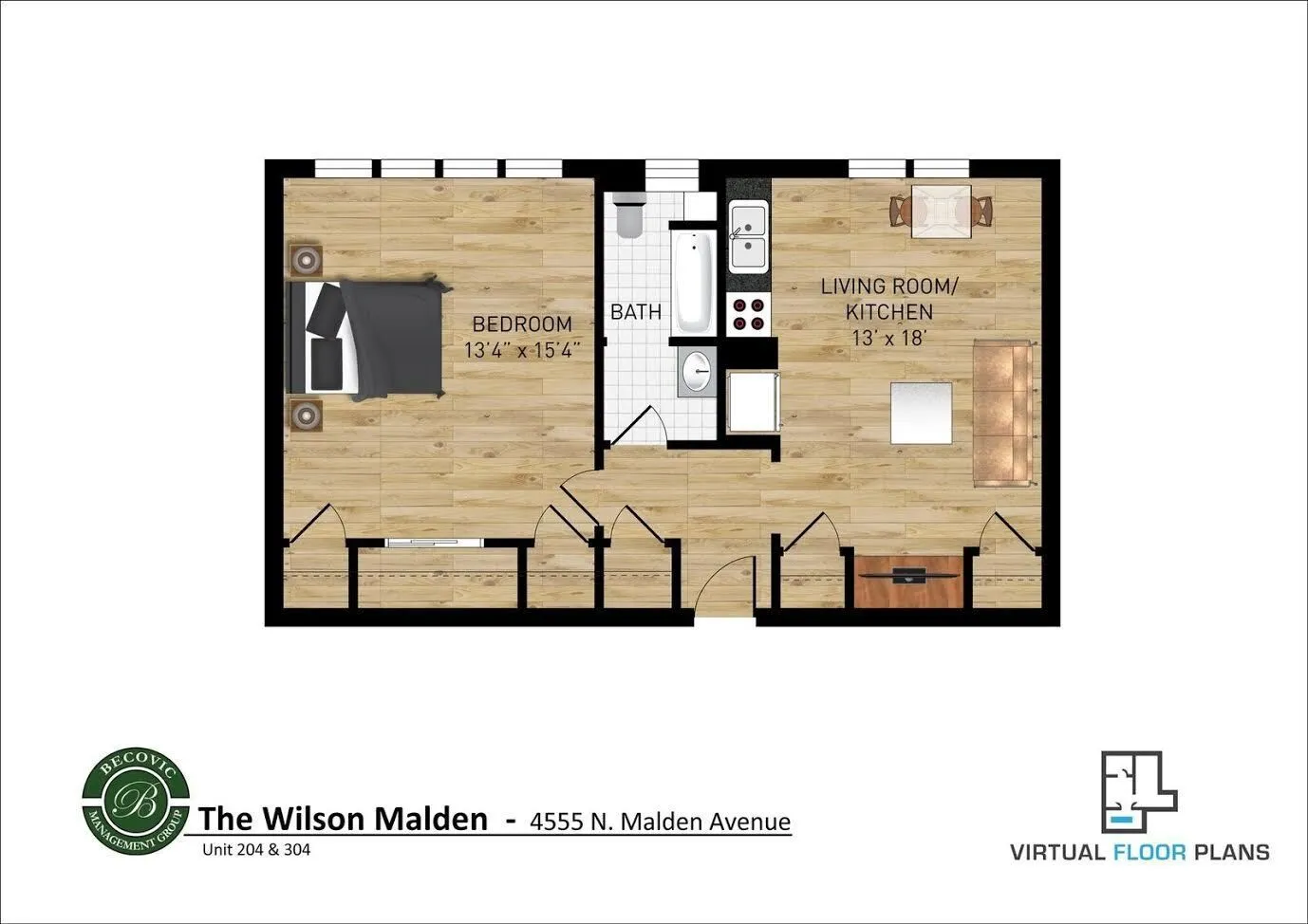 4555 Malden St, ,  60640, USA 60640-unit#204-Chicago-IL