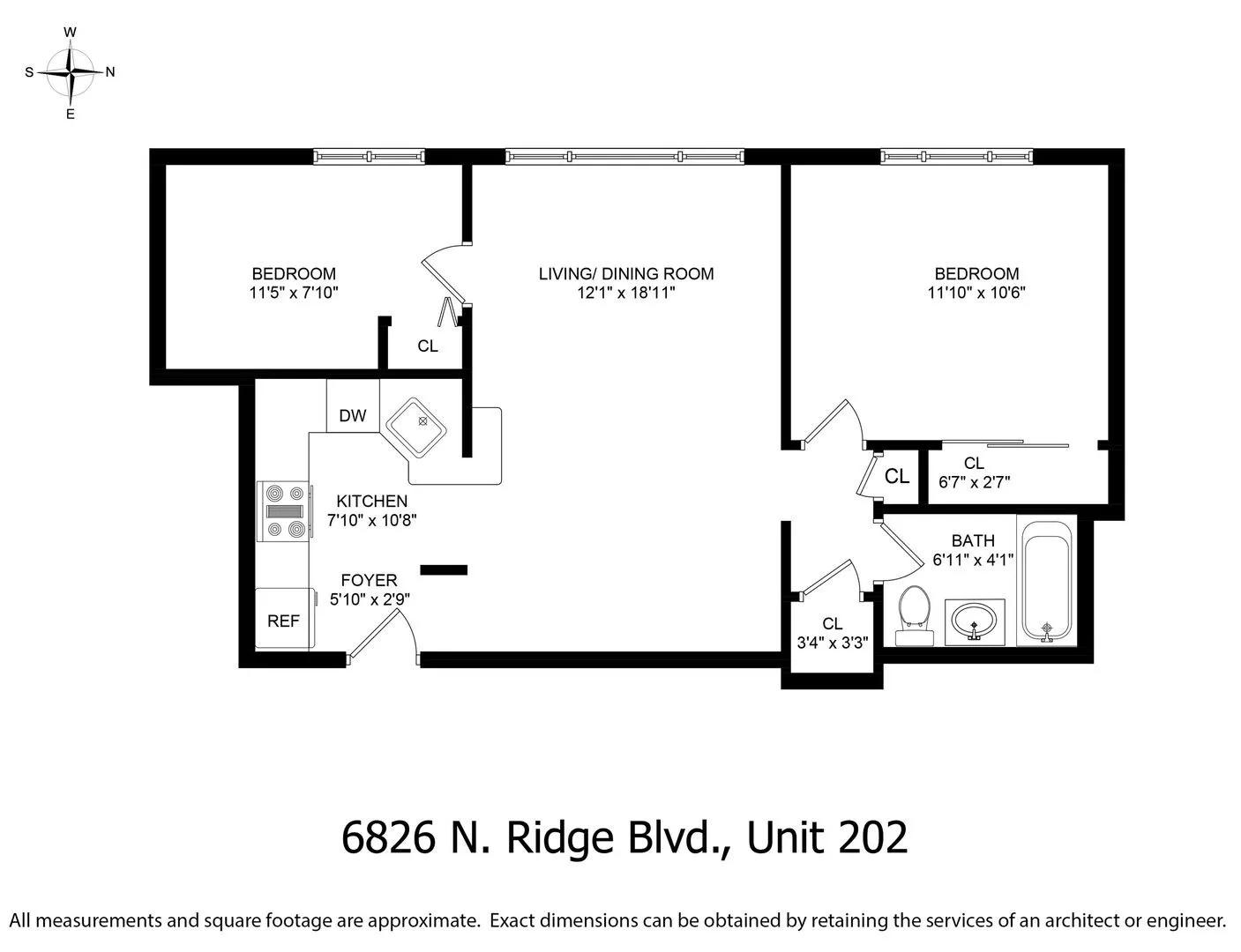6826 N Ridge Blvd, , 60645, USA 60645-unit#202-Chicago-IL