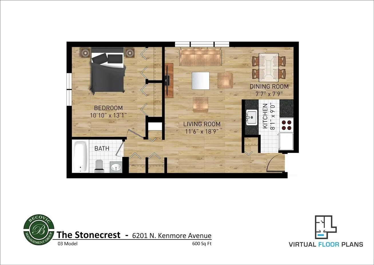 6201 N Kenmore Ave, ,  60660, USA 60660-unit#203-Chicago-IL