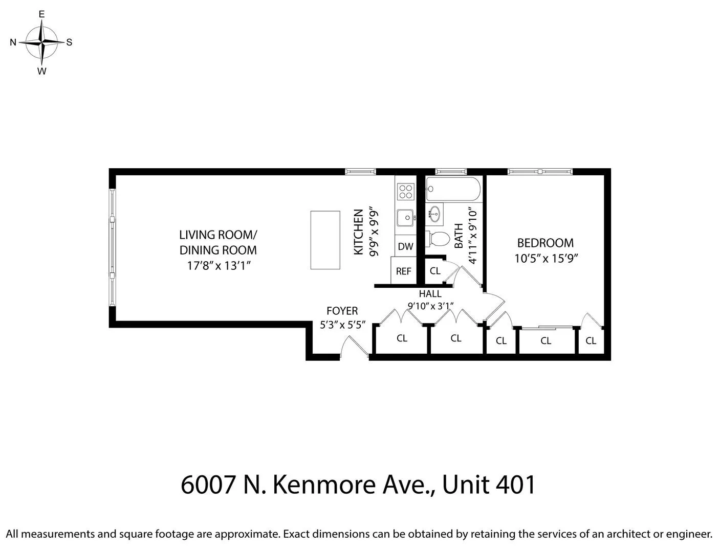 6007 N Kenmore Ave, ,  60660, USA 60660-unit#401-Chicago-IL