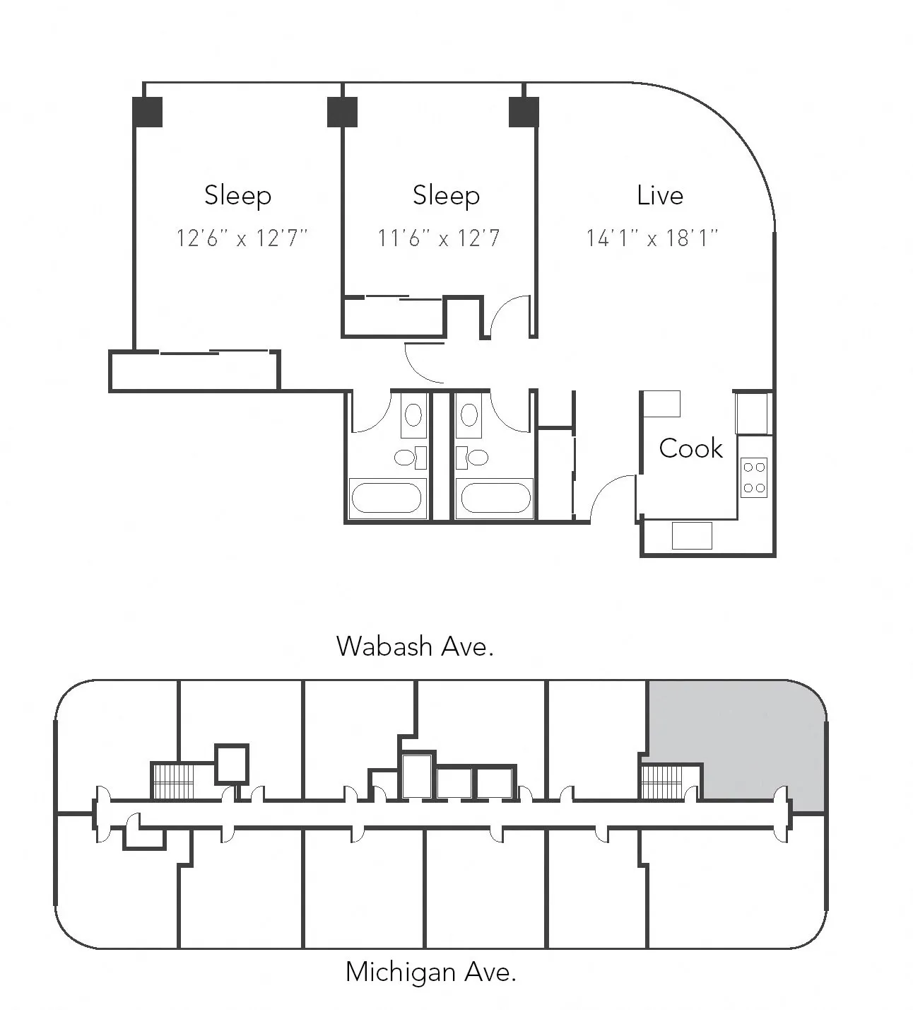 1212 S Michigan Ave, , 60605, USA 60605-unit#1201-Chicago-IL