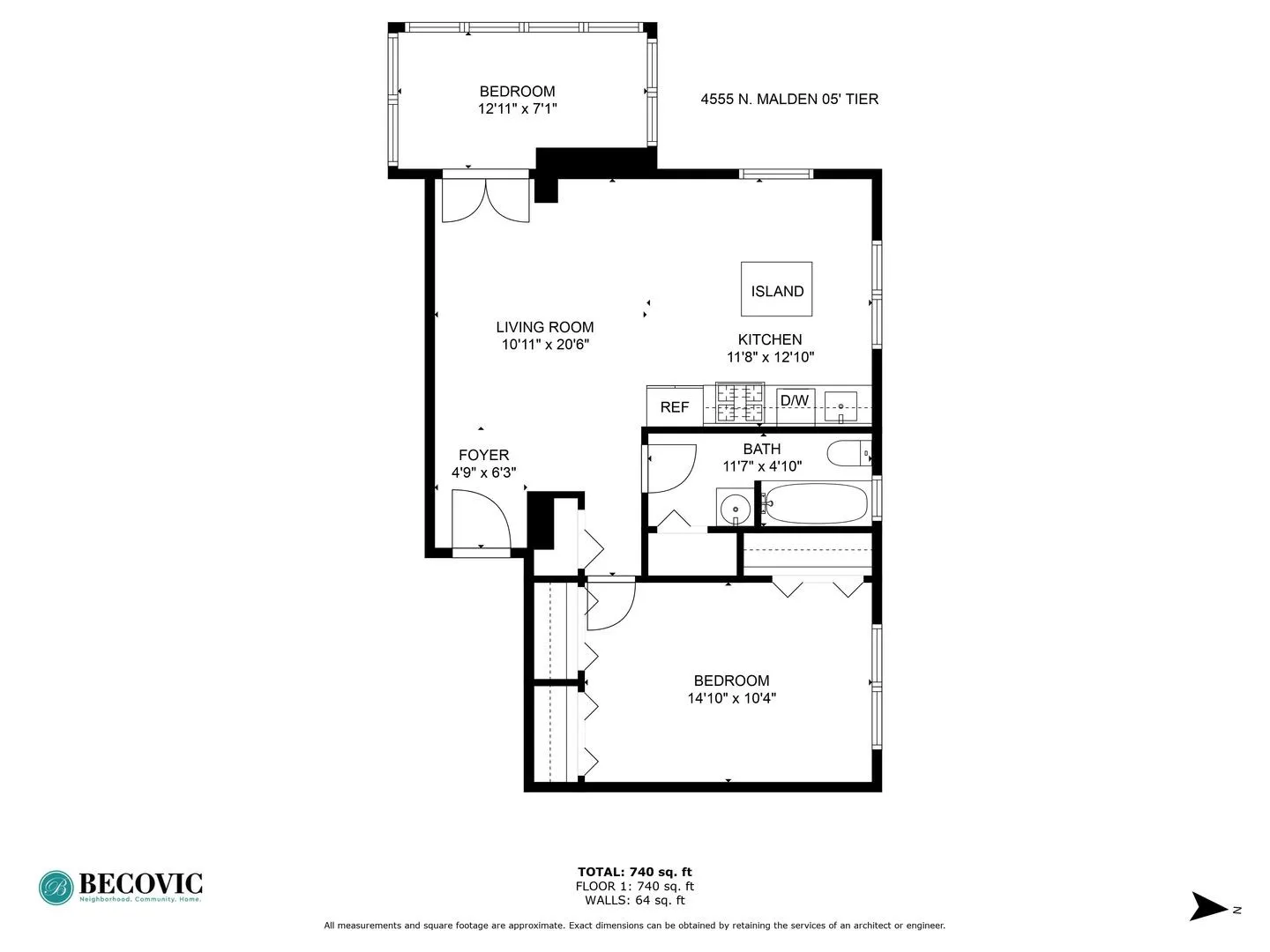 4555 Malden St, ,  60640, USA 60640-unit#205-Chicago-IL
