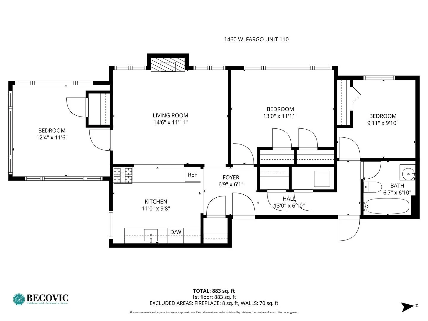 1460 W Fargo Ave, ,  60626, USA 60626-unit#110-Chicago-IL