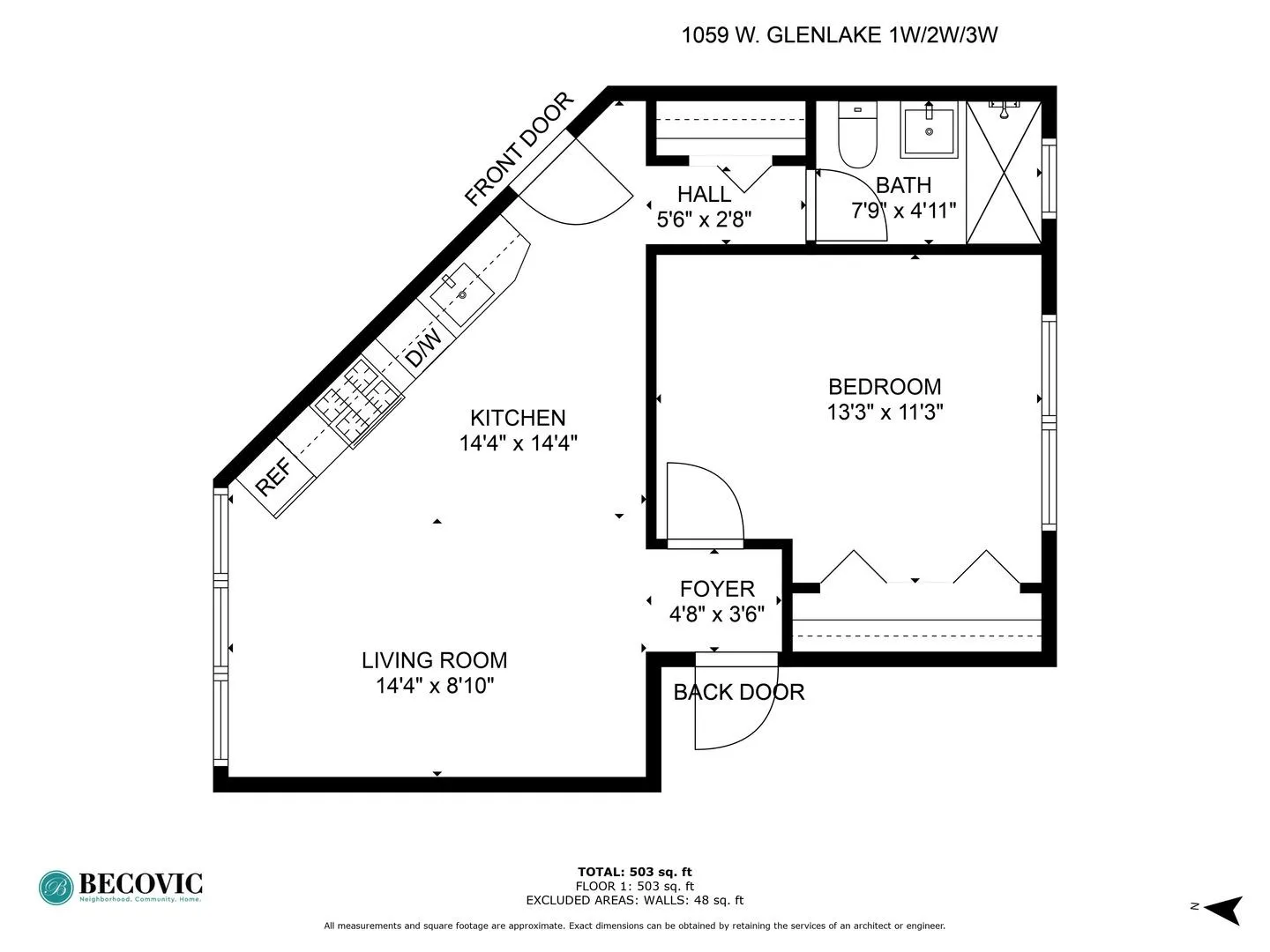 1059 W Glenlake Ave, ,  60660, USA 60660-unit#1W-Chicago-IL