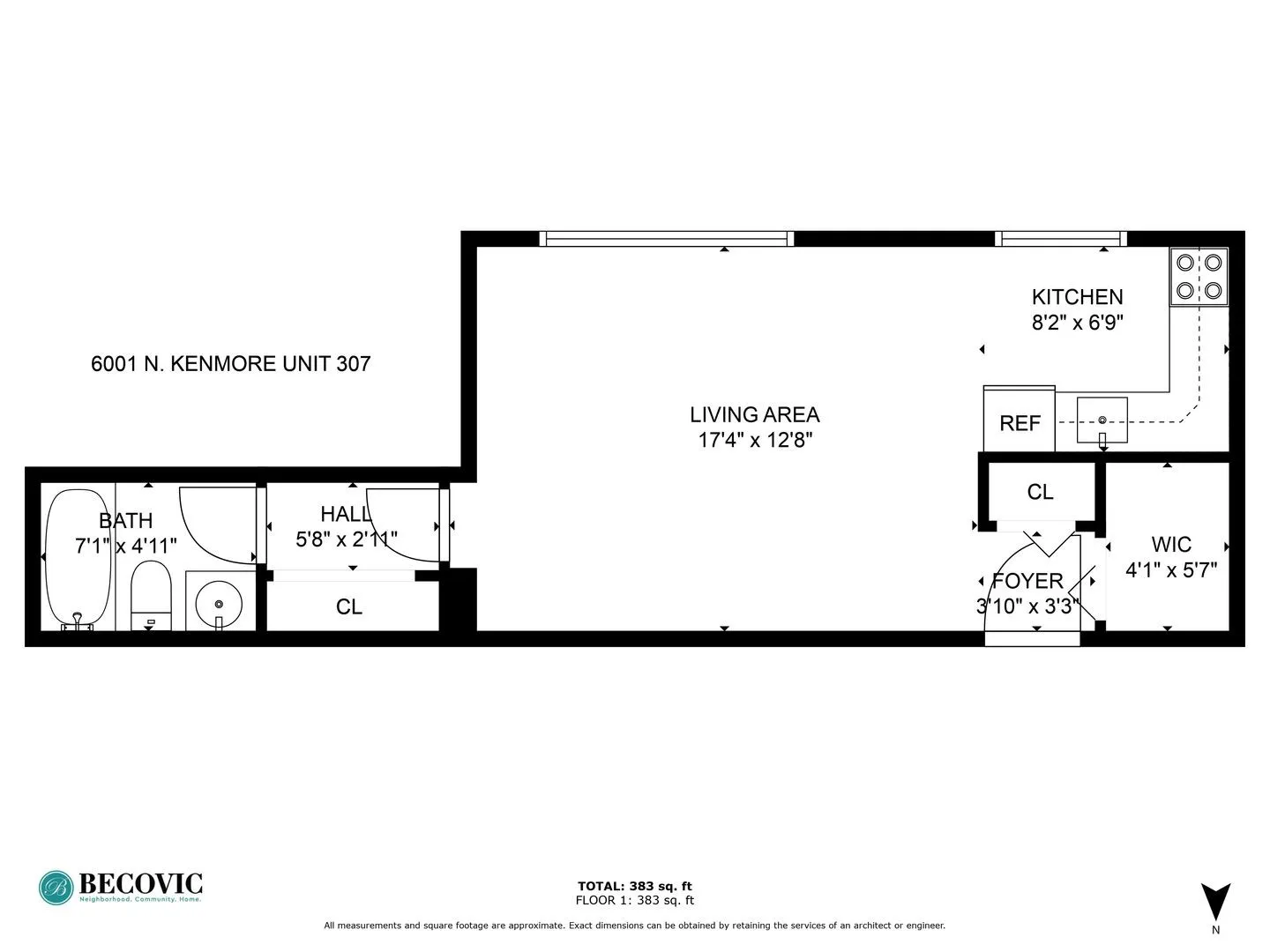 6001 N Kenmore Ave, ,  60660, USA 60660-unit#307-Chicago-IL