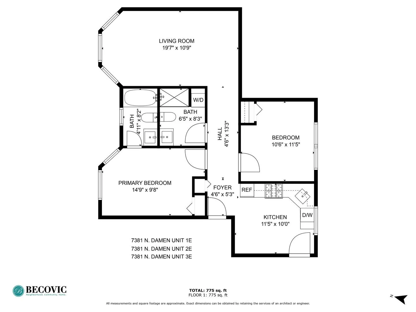 7381 N Damen Ave, ,  60645, USA 60645-unit#3E-Chicago-IL