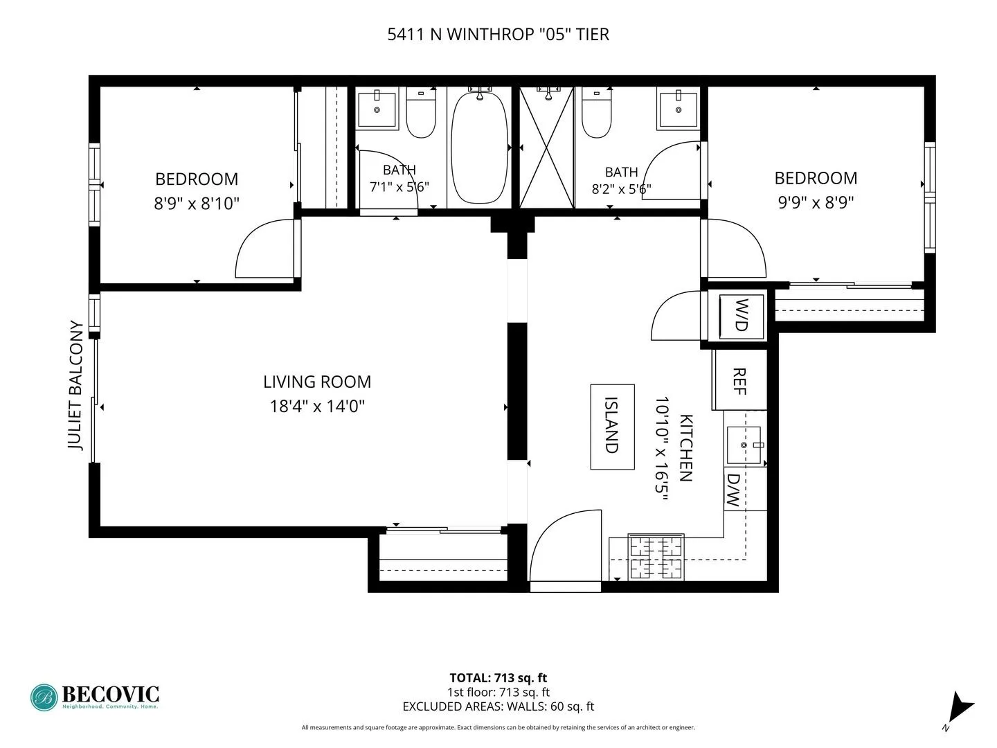 5411 N Winthrop Ave, , 60640, USA 60640-unit#205-Chicago-IL