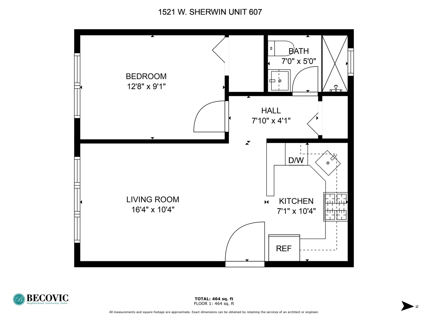 1521 W Sherwin Ave, ,  60626, USA 60626-unit#607-Chicago-IL