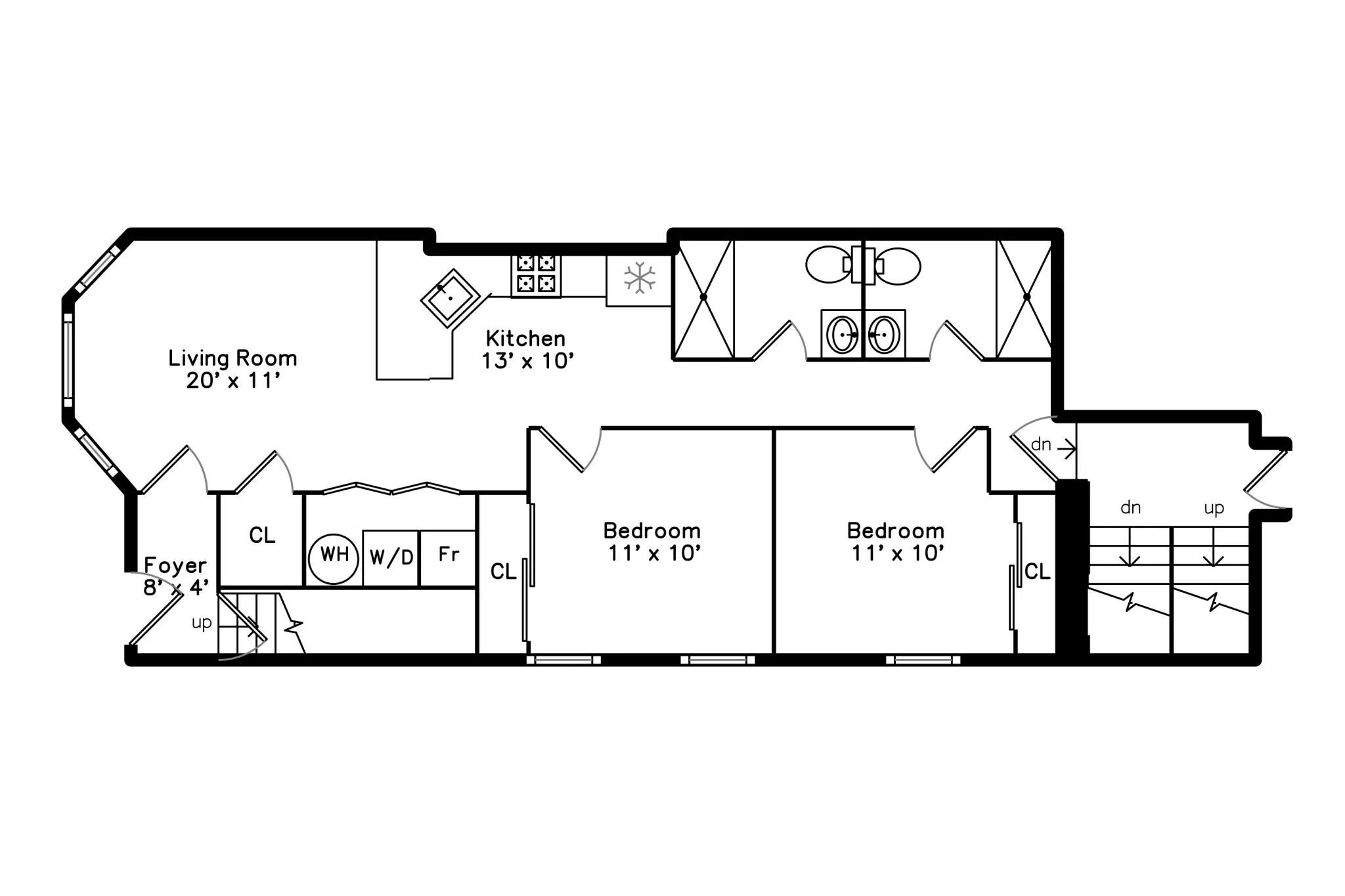 1055 N Wolcott Ave, ,  60622, USA 60622-unit#1F-Chicago-IL
