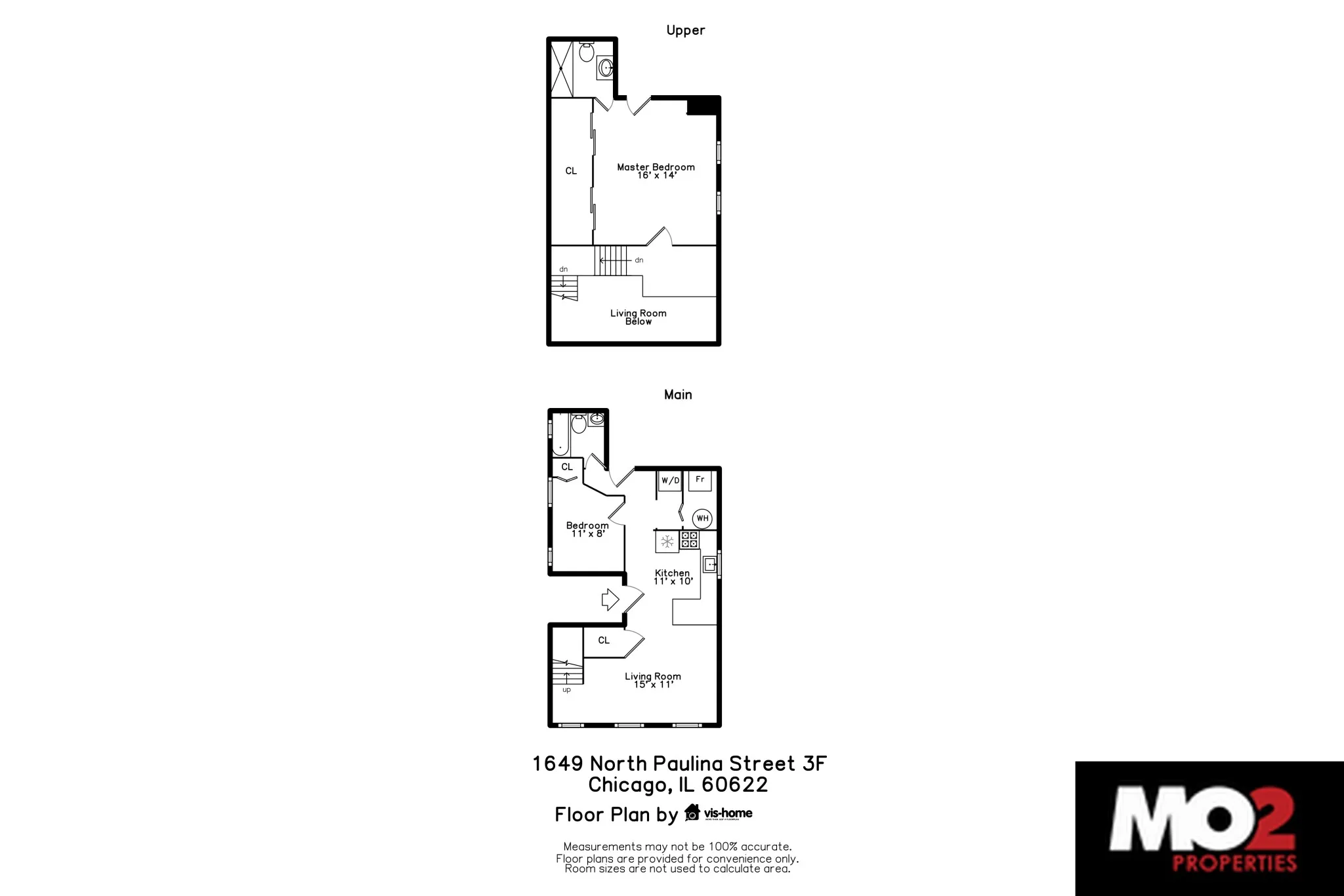 1649 N Paulina St, , 60622, USA 60642-unit#3F-Chicago-IL
