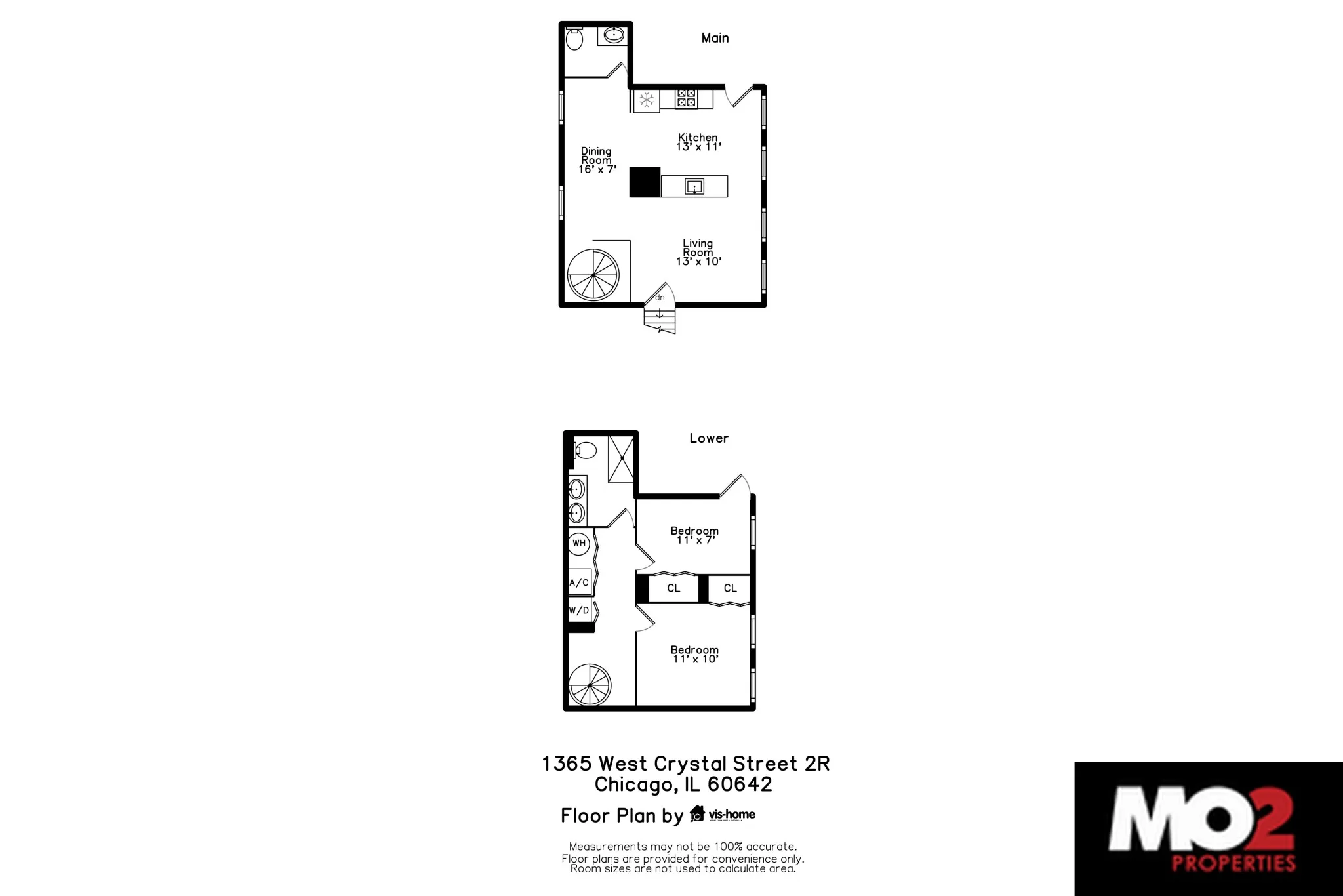 1365 W Crystal St, ,  60642, USA 60642-unit#5-Chicago-IL