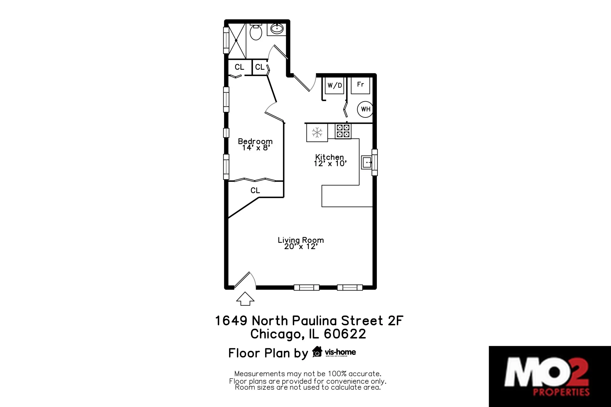 1649 N Paulina St, , 60622, USA 60622-unit#2F-Chicago-IL