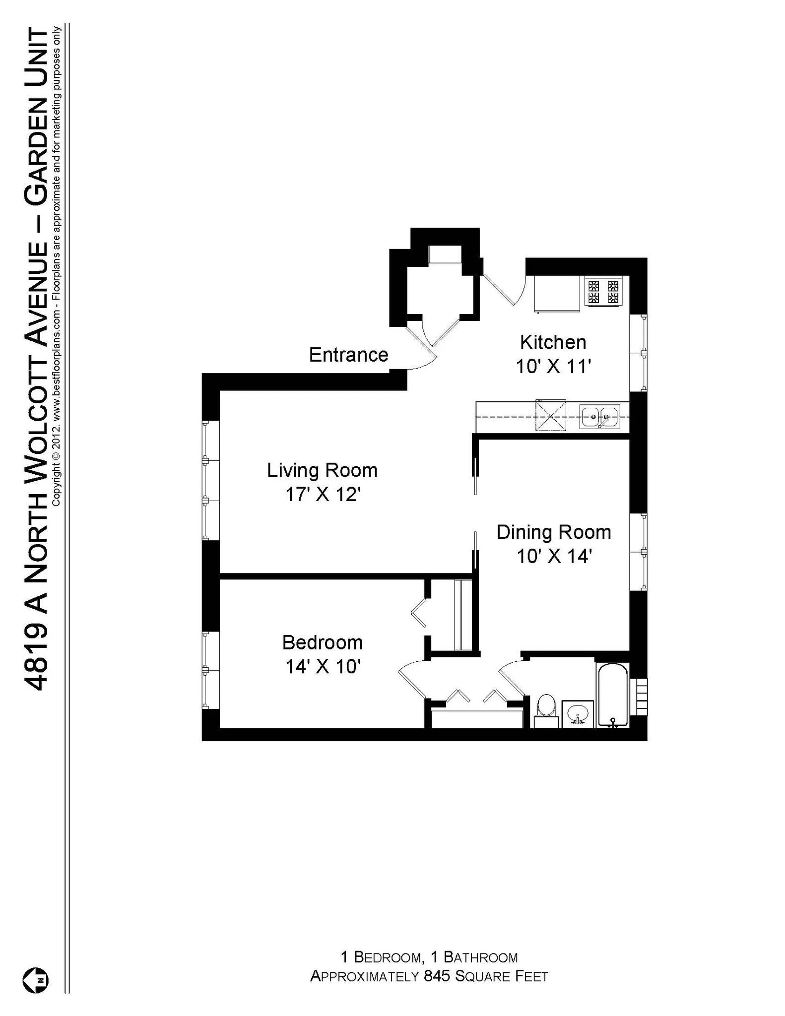 4817 N Wolcott Ave, ,  60640, USA 60640-unit#4819-G-Chicago-IL