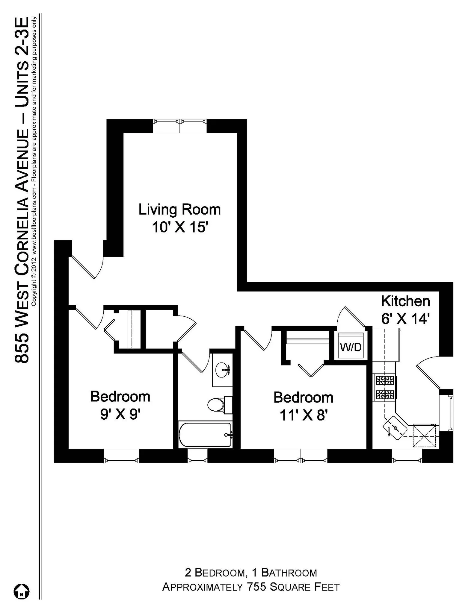 851 W Cornelia Ave, ,  60657, USA 60657-unit#855-2E-Chicago-IL
