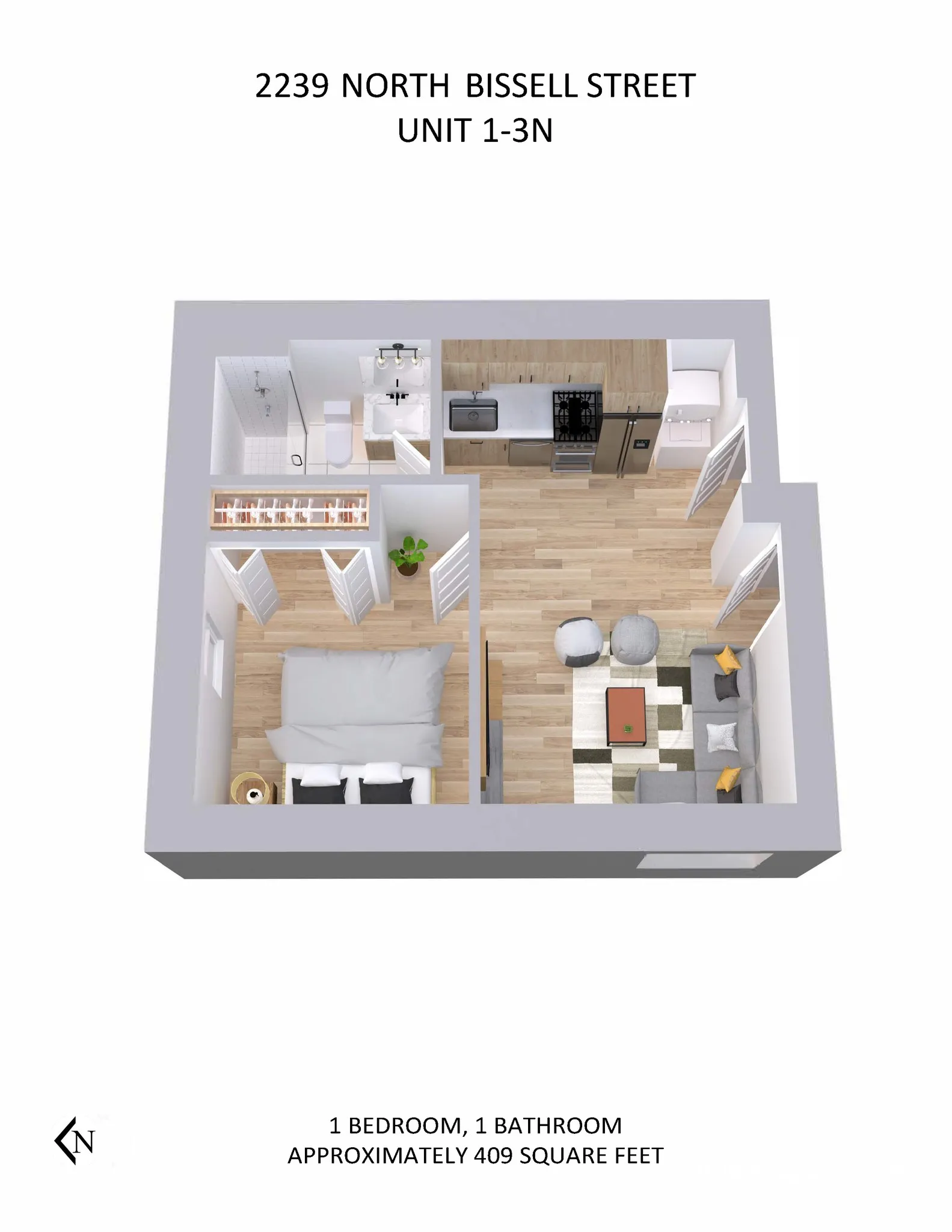 2237 N Bissell St, ,  60614, USA 60614-unit#2239-3N FP-Chicago-IL