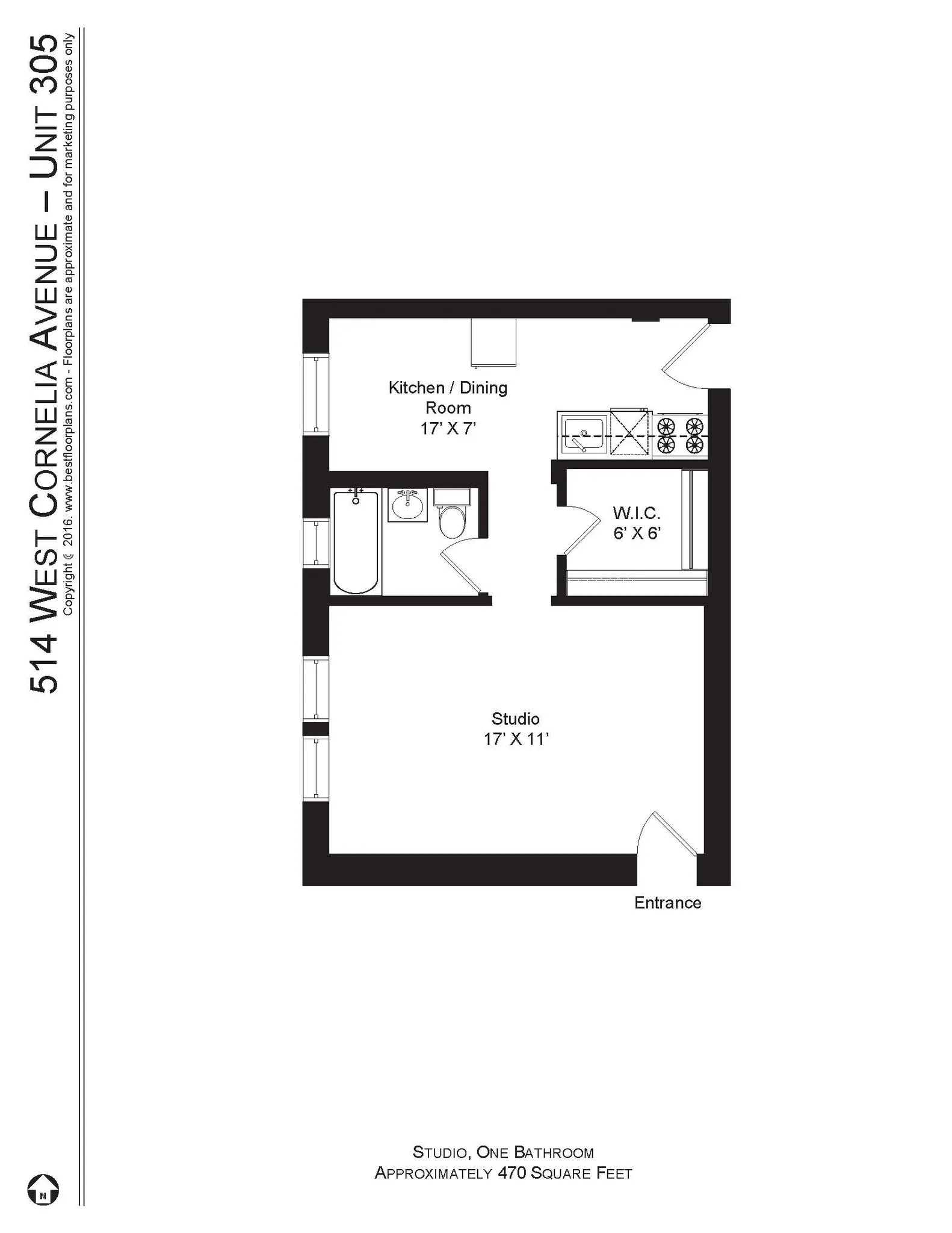 512 W Cornelia Ave, , 60657, USA 60657-unit#514-305-Chicago-IL