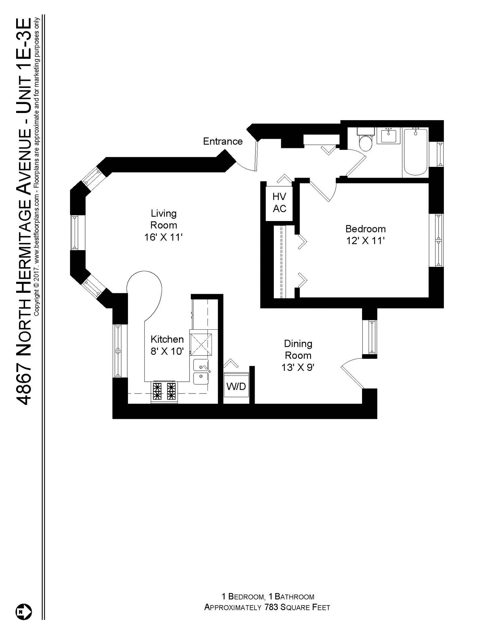 4863 N Hermitage Ave, , 60640, USA 60640-unit#4867-2E-Chicago-IL