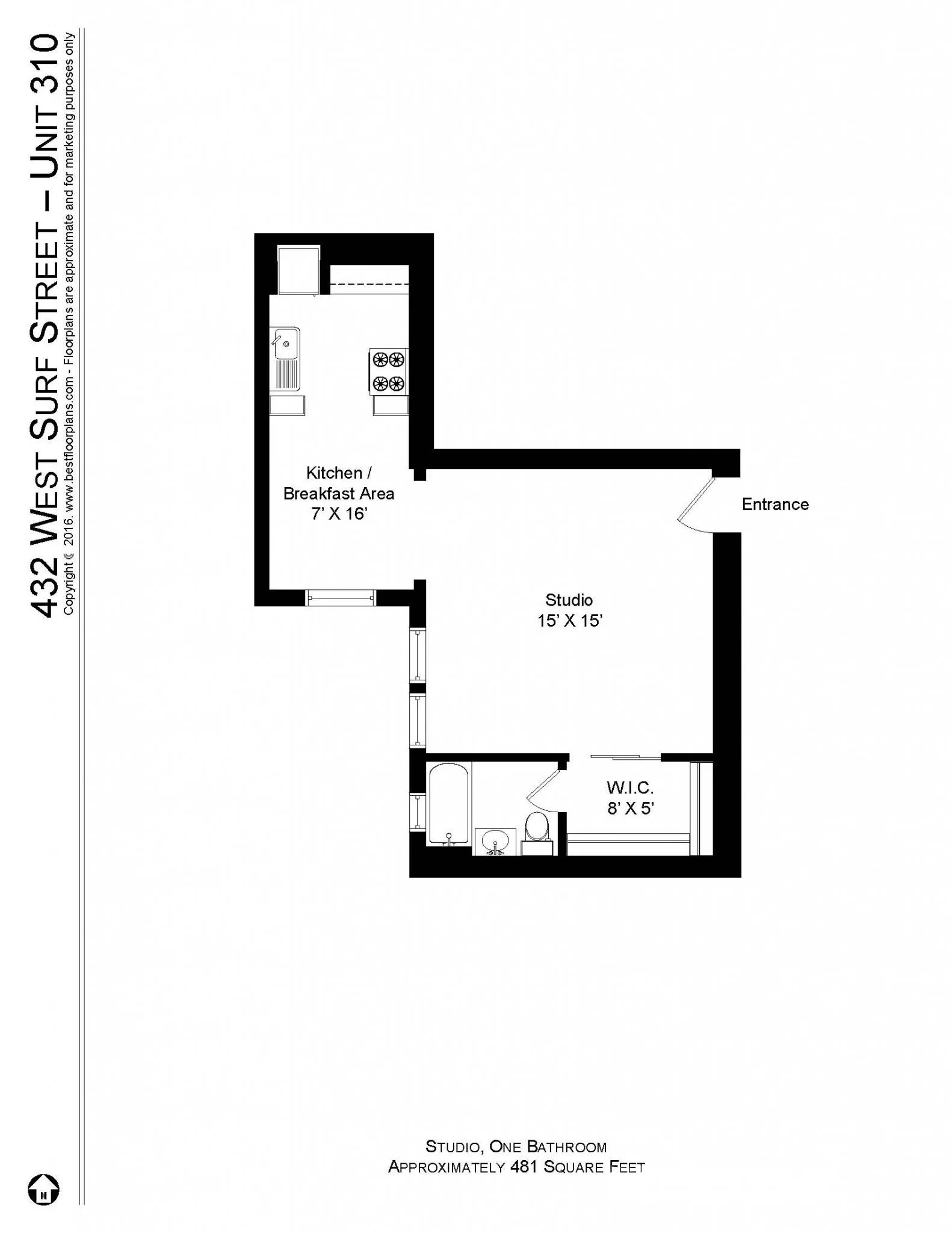 428 W Surf St, ,  60657, USA 60657-unit#432-310-Chicago-IL