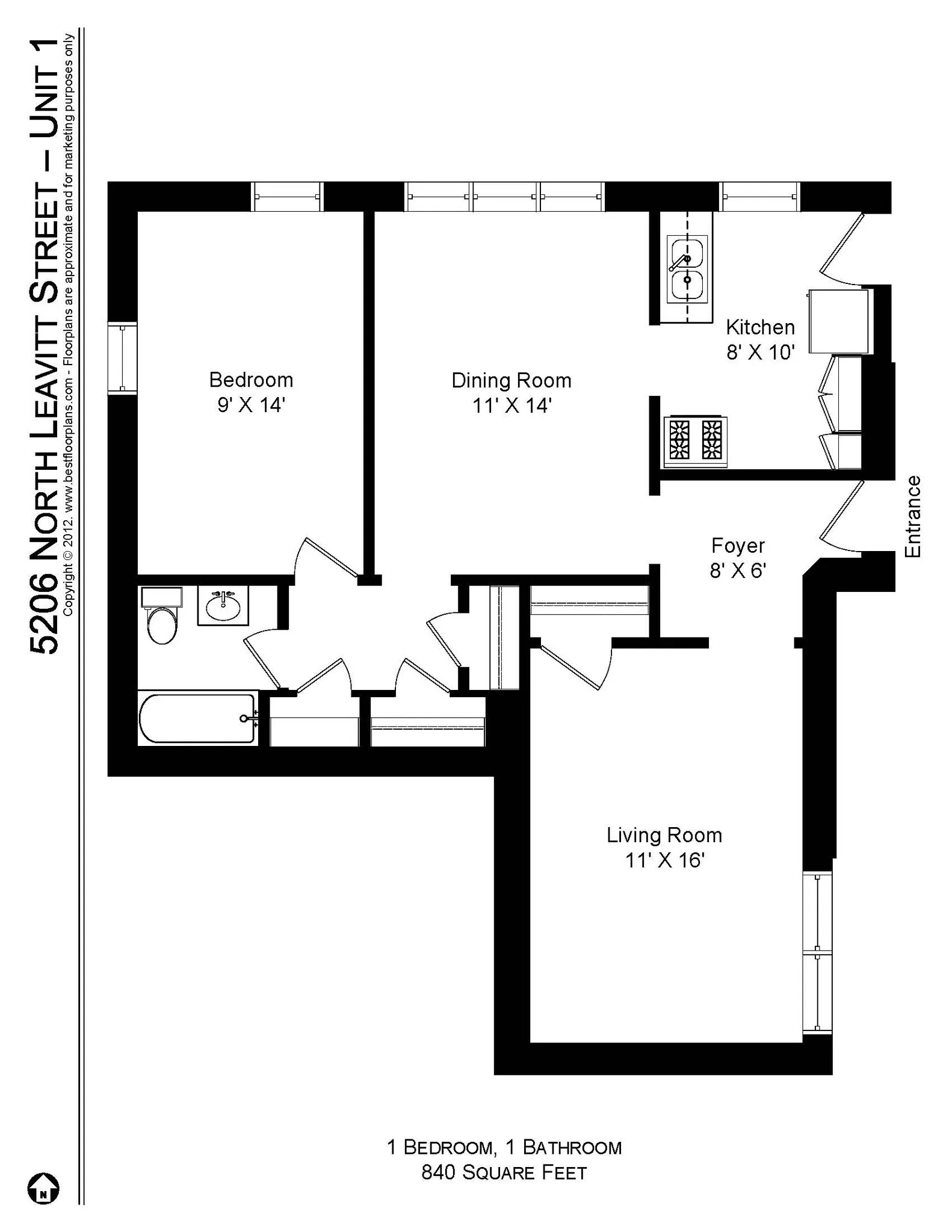 2200 W Foster Ave, ,  60625, USA 60625-unit#5206L-1-Chicago-IL
