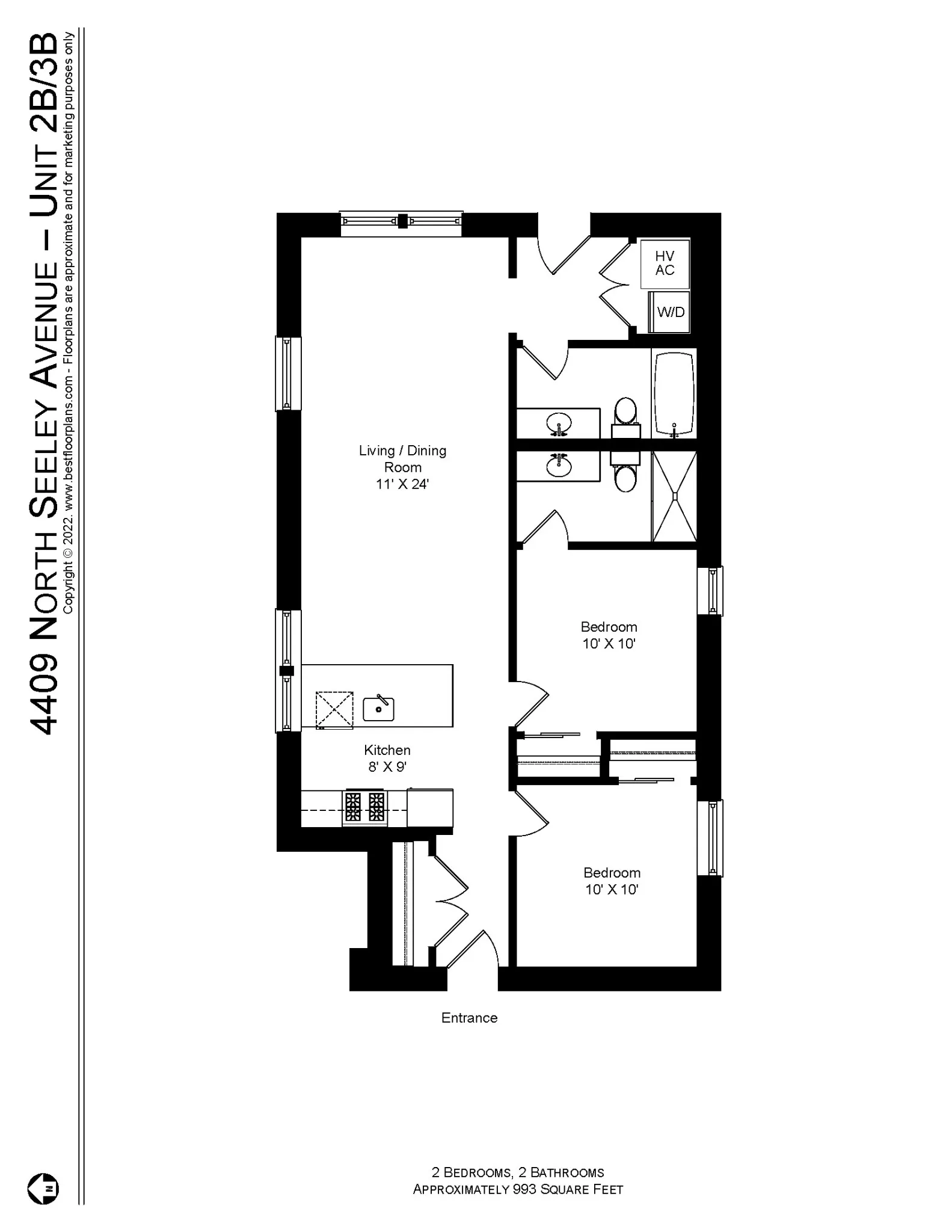 2020 W Montrose Ave, ,  60618, USA 60625-unit#4409-3B-Chicago-IL