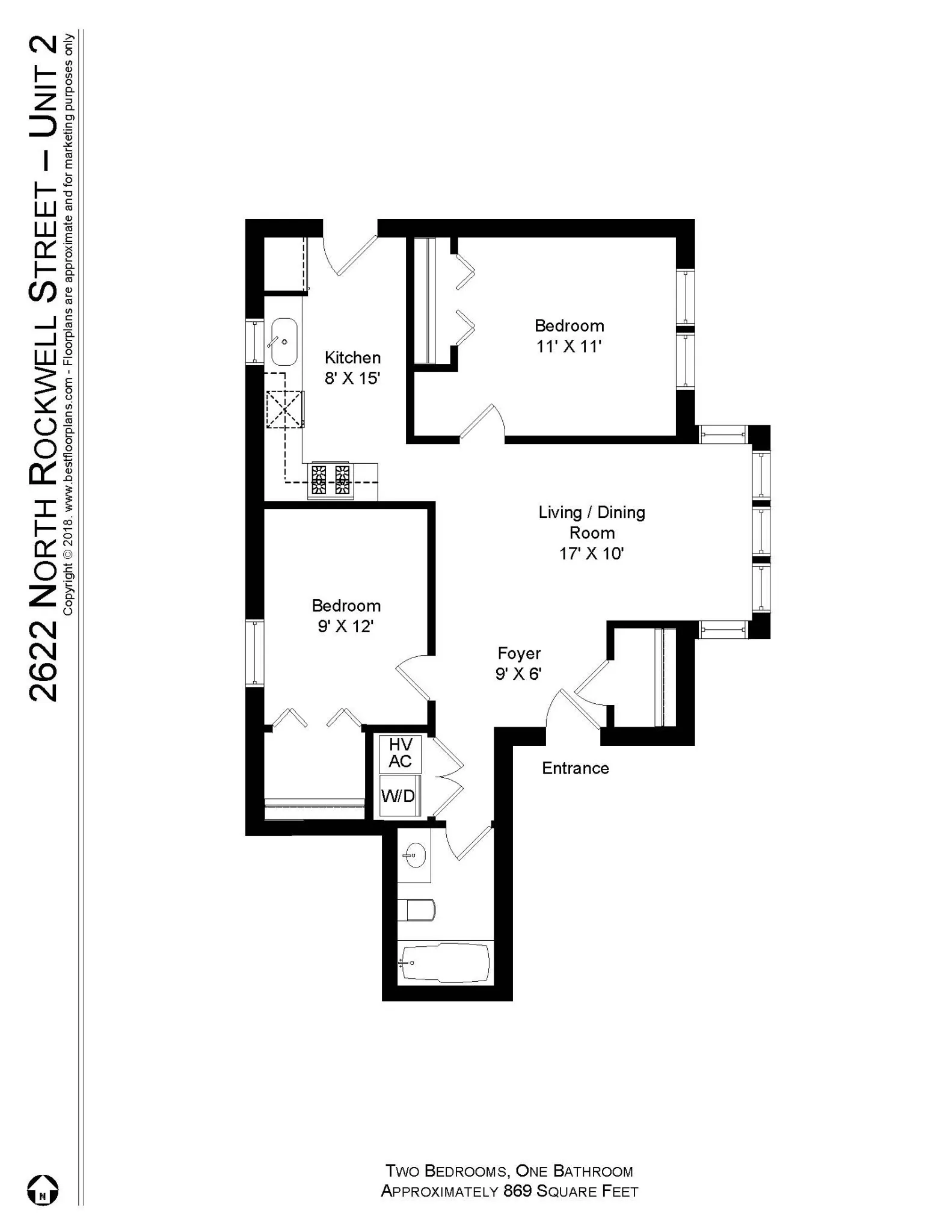 2618 N Rockwell St, ,  60647, USA 60647-unit#2622-2-Chicago-IL