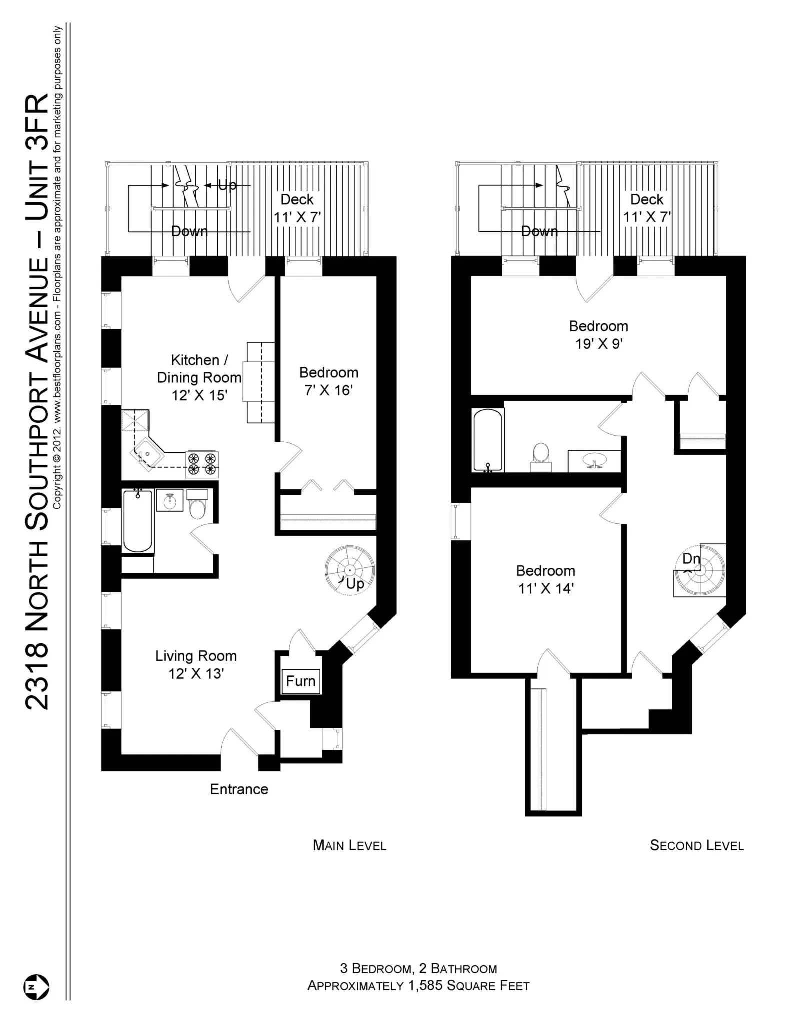 2318 N Southport Ave, ,  60614, USA 60614-unit#2318-3R-Chicago-IL