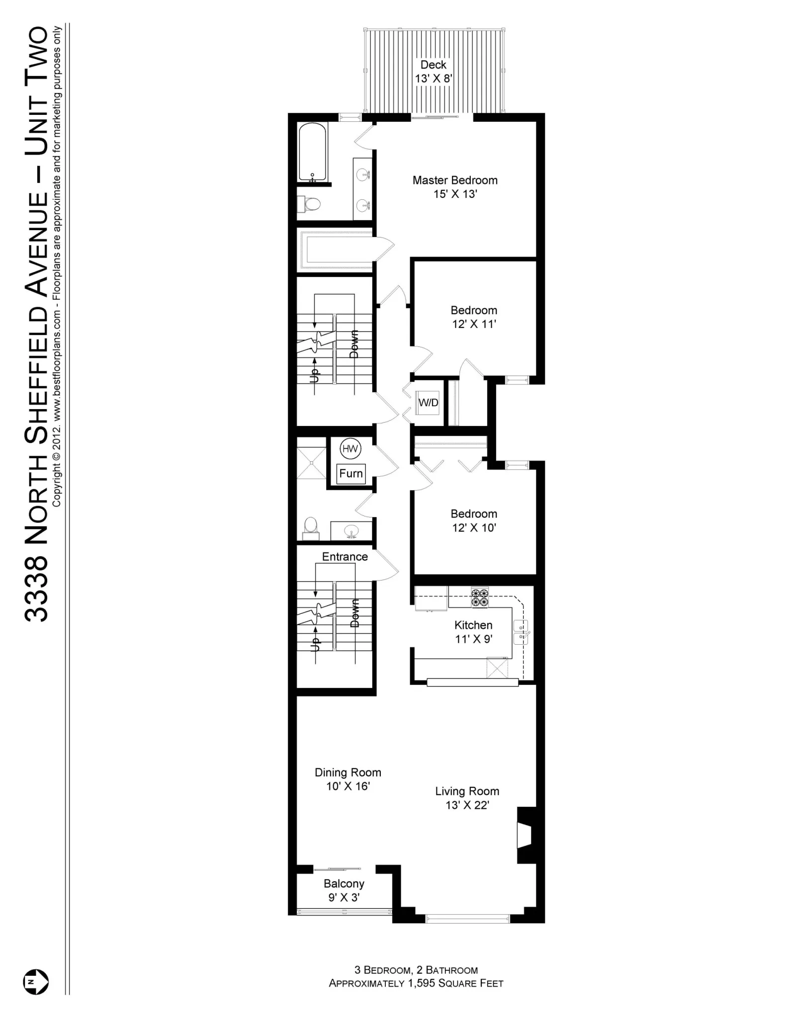 3338 N Sheffield Ave, , 60657, USA 60657-unit#3338-2-Chicago-IL