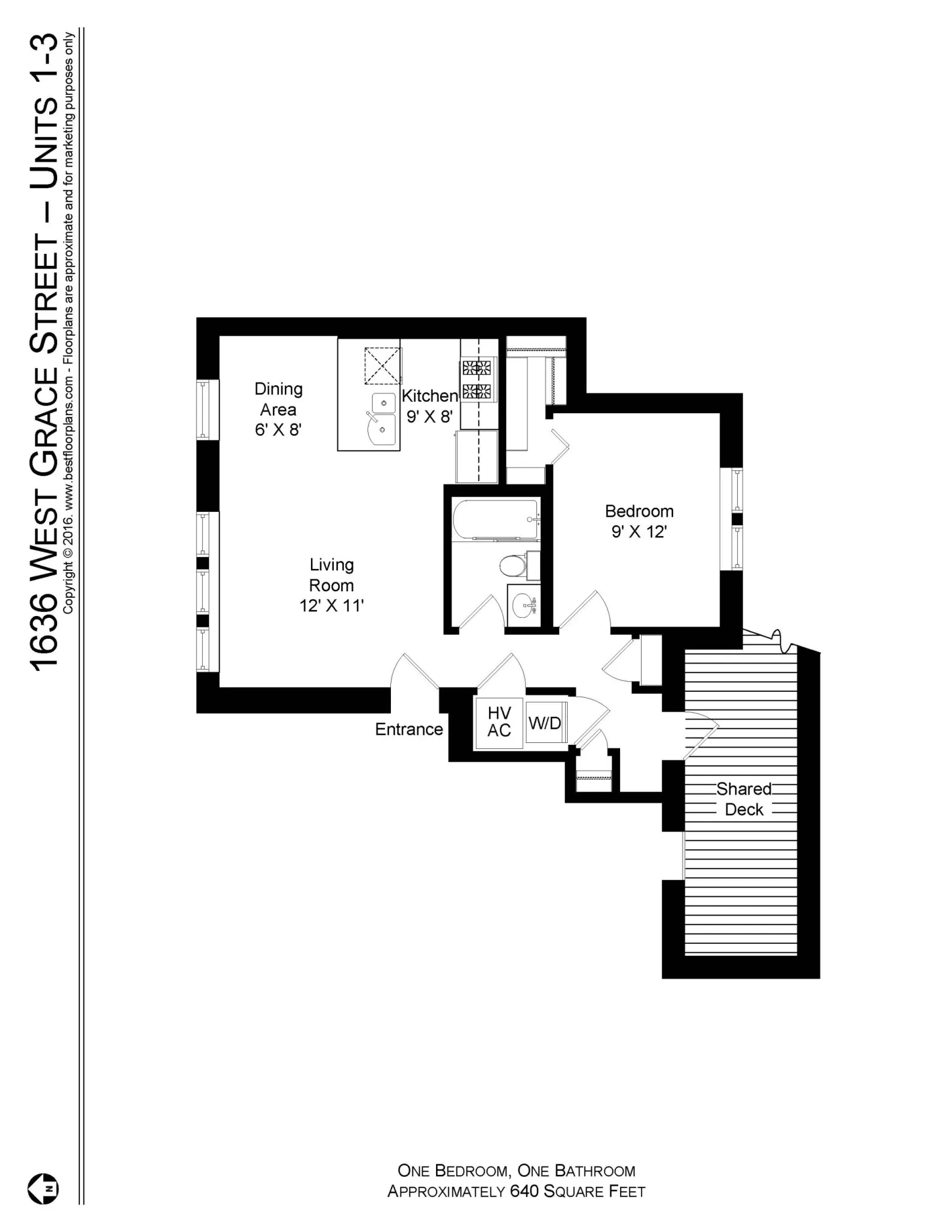 1634 W Grace St, , 60613, USA 60613-unit#1634-2-Chicago-IL