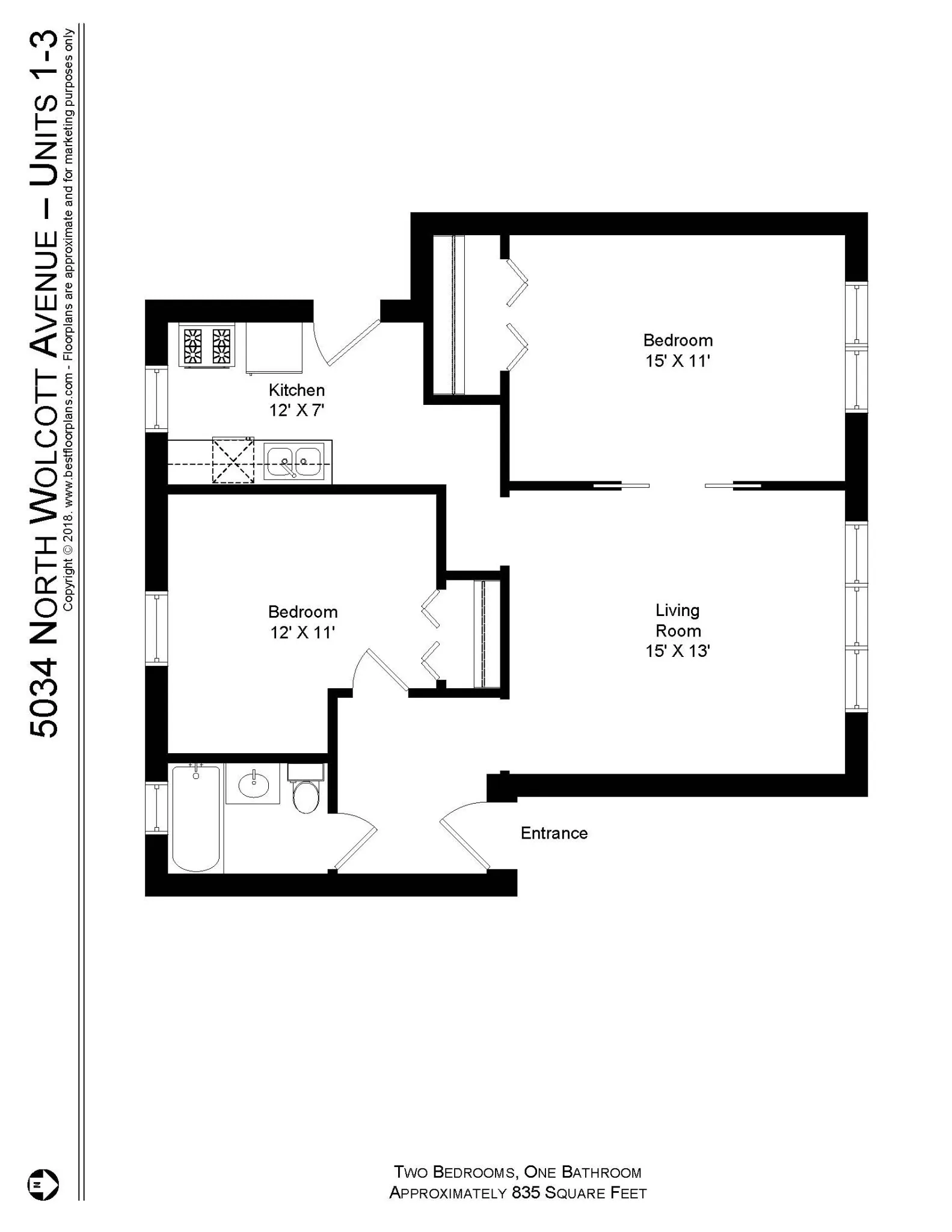 5032 N Wolcott Ave, , 60640, USA 60640-unit#5034-1-Chicago-IL