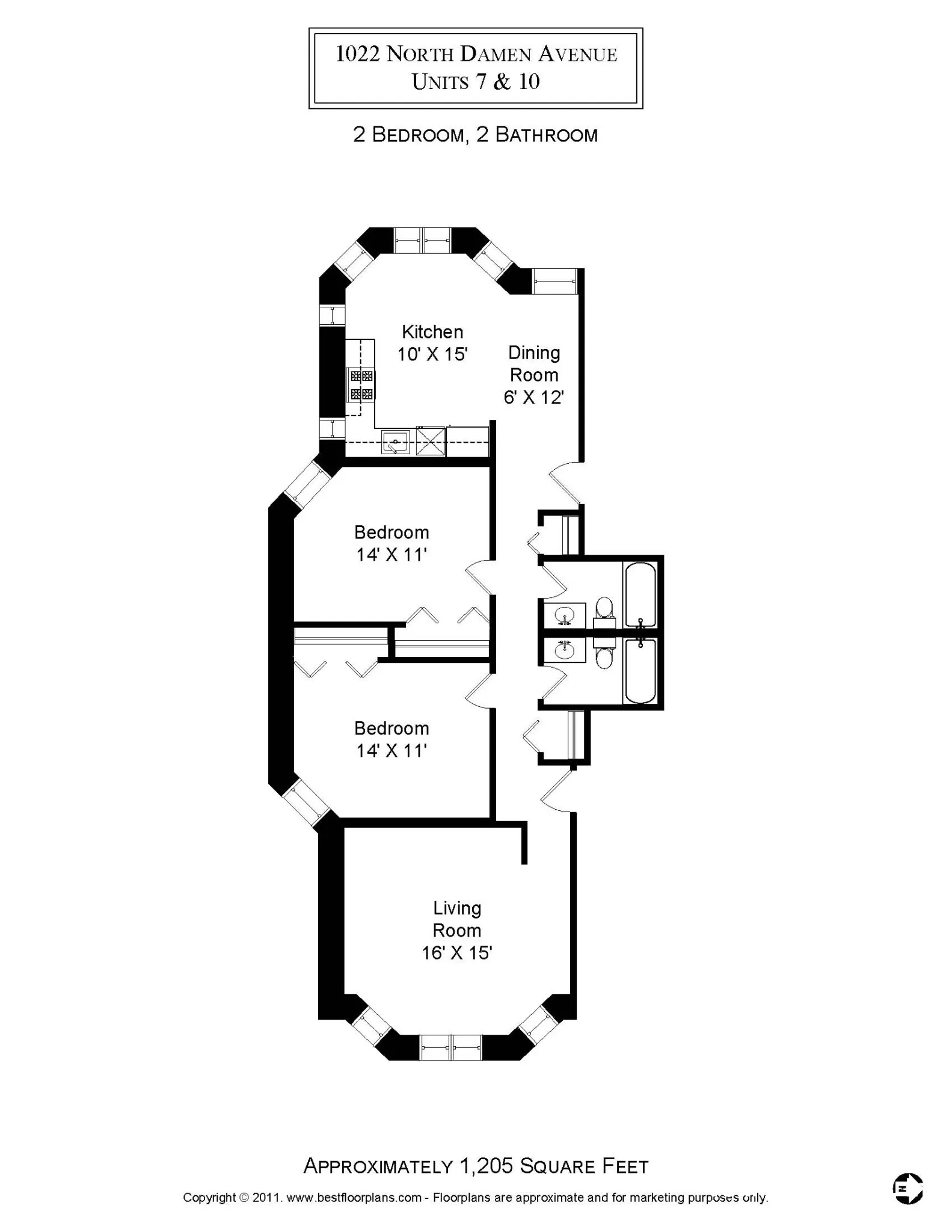 1022 N Damen Ave, ,  60622, USA 60622-unit#1022-10-Chicago-IL