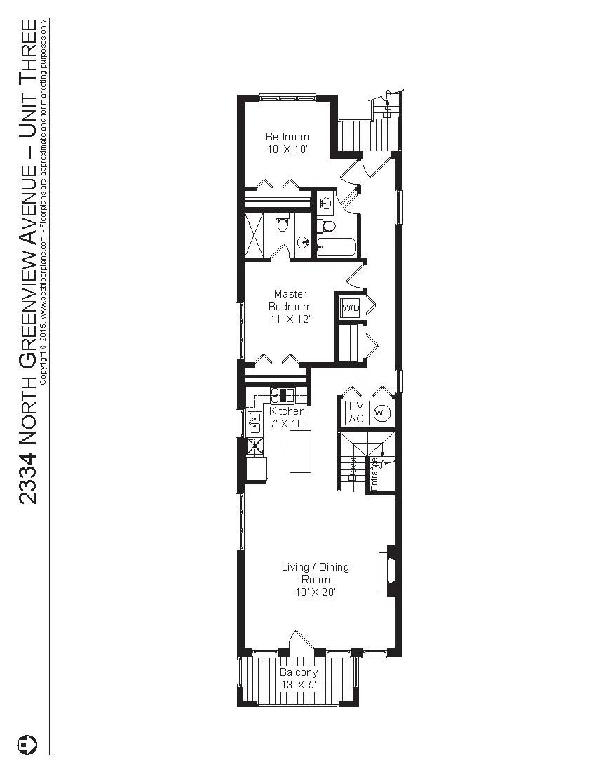 2334 N Greenview Ave, ,  60614, USA 60614-unit#2334-3-Chicago-IL