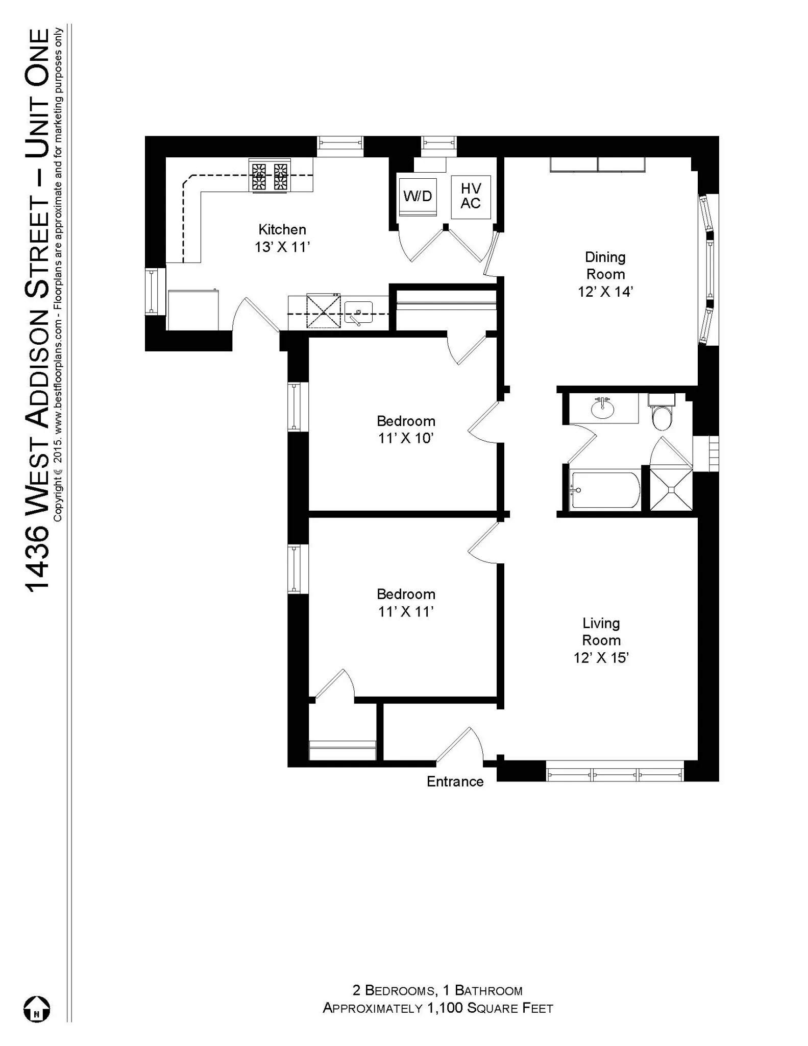 1436 W Addison St, , 60613, USA 60657-unit#1436A-1-Chicago-IL