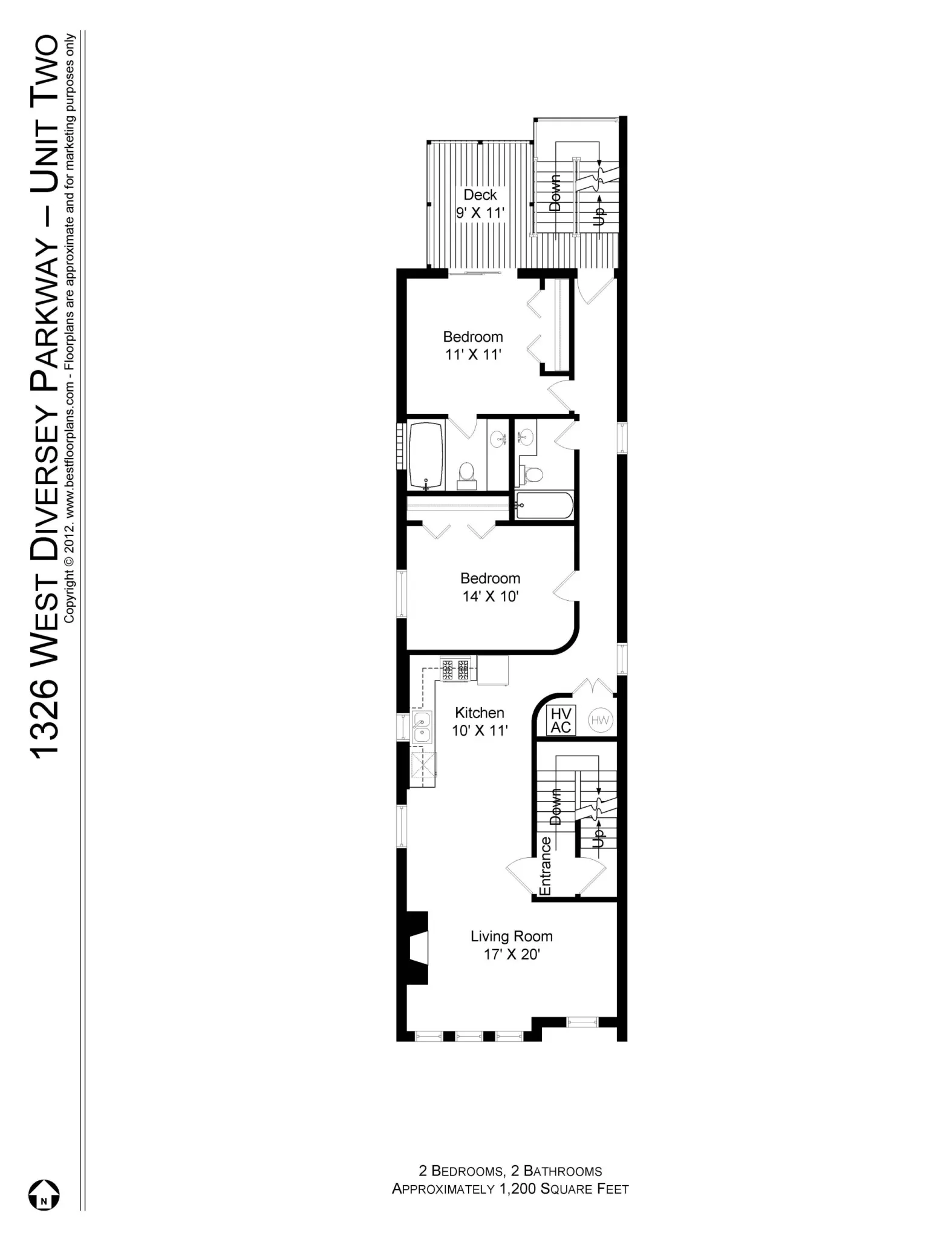 1326 W Diversey Pkwy, ,  60614, USA 60614-unit#1326-2-Chicago-IL