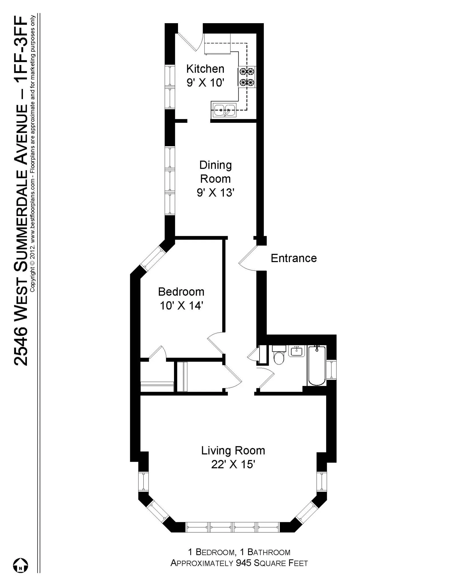 2542 W Summerdale Ave, ,  60625, USA 60625-unit#2546-1F-Chicago-IL