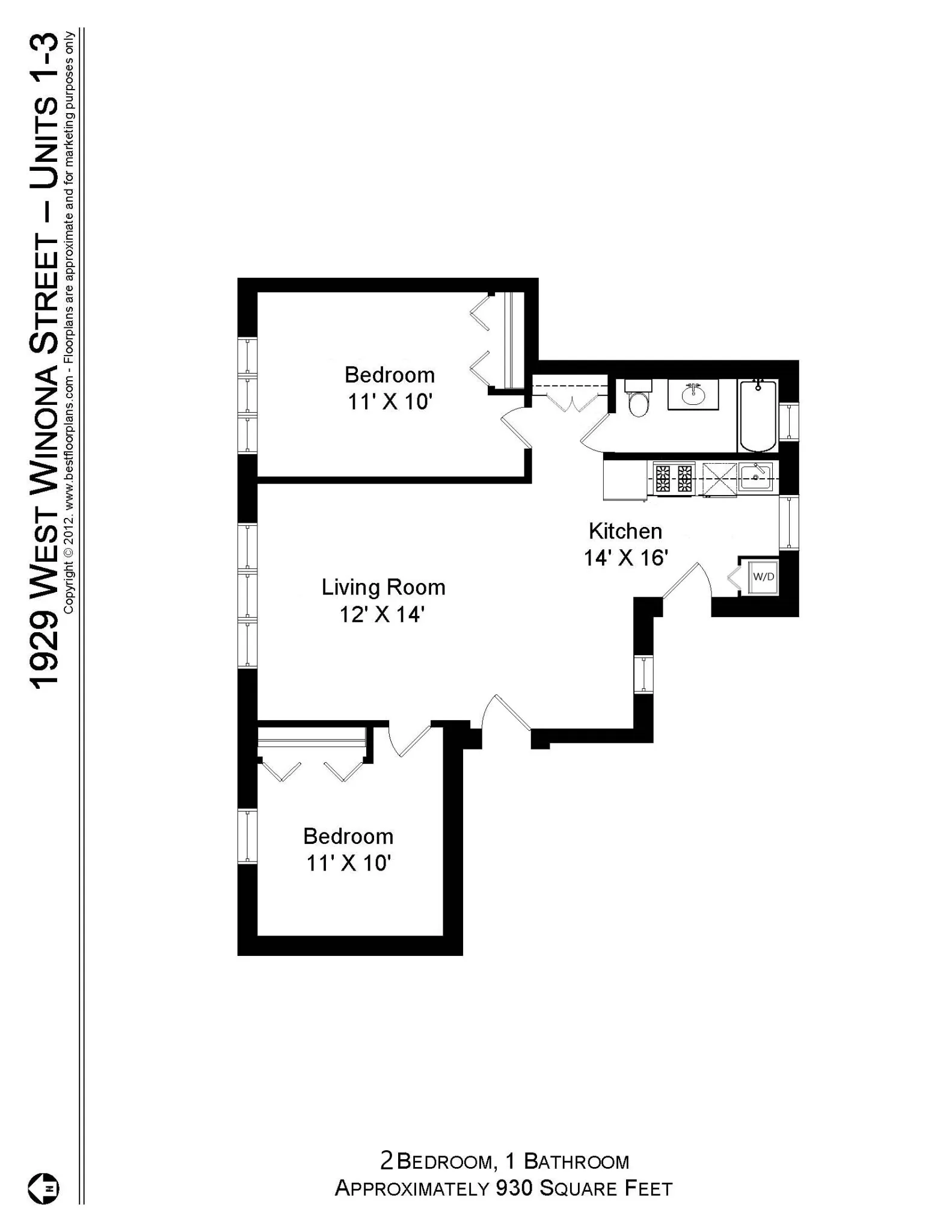 1919 W Winona St, ,  60640, USA 60640-unit#1929-2-Chicago-IL