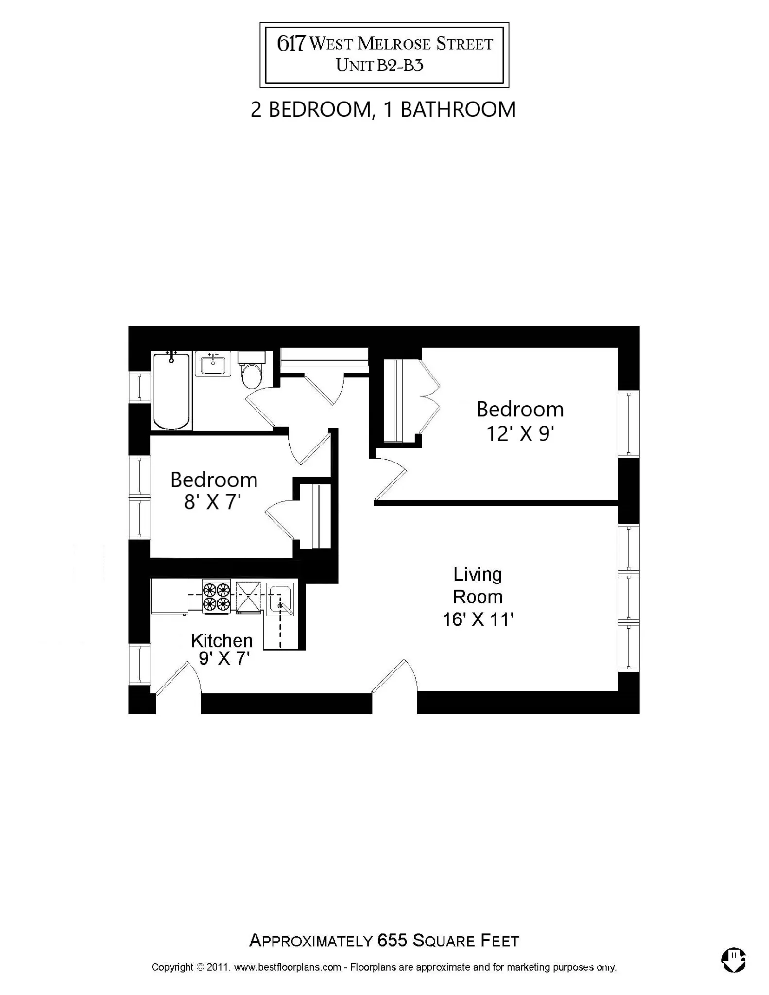 617 W Melrose St, ,  60657, USA 60657-unit#617-B3-Chicago-IL