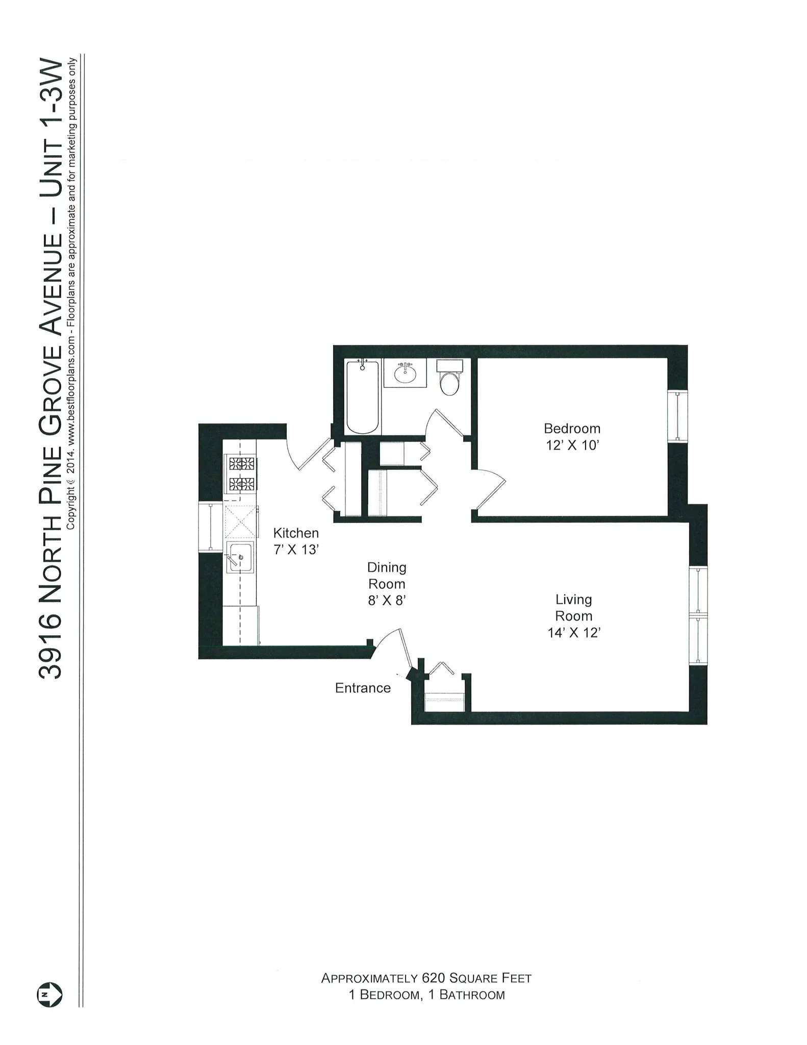 3912 N Pine Grove Ave, ,  60613, USA 60613-unit#3916-1W-Chicago-IL