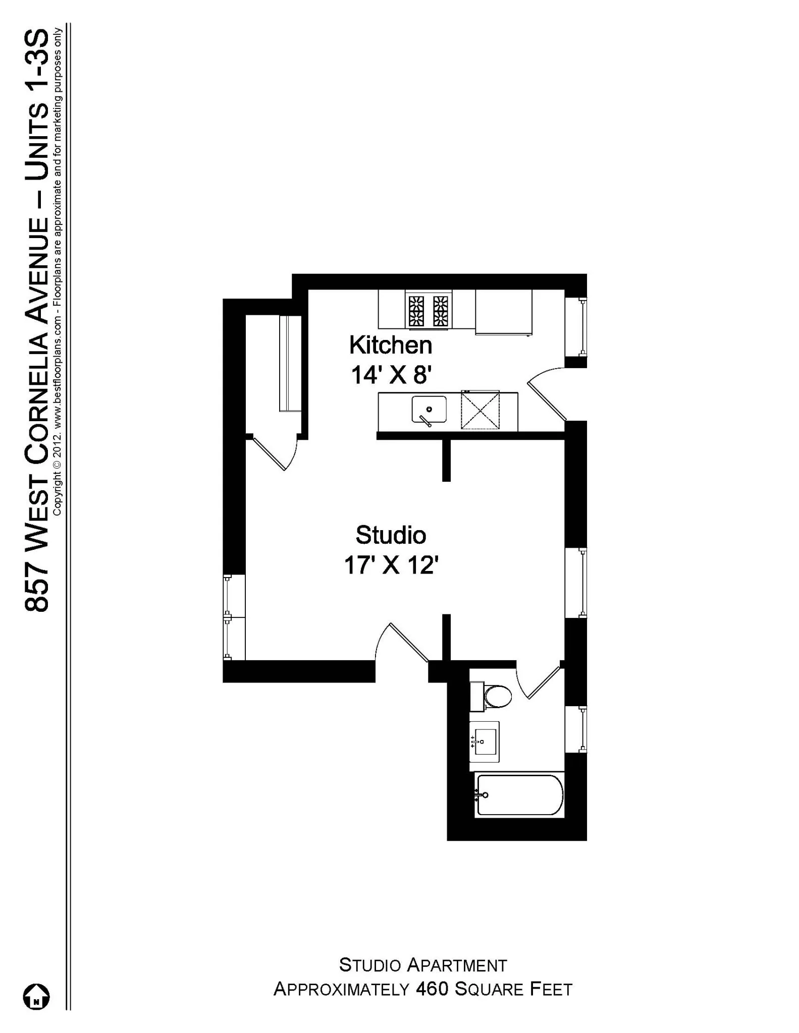 851 W Cornelia Ave, ,  60657, USA 60657-unit#857-3S-Chicago-IL